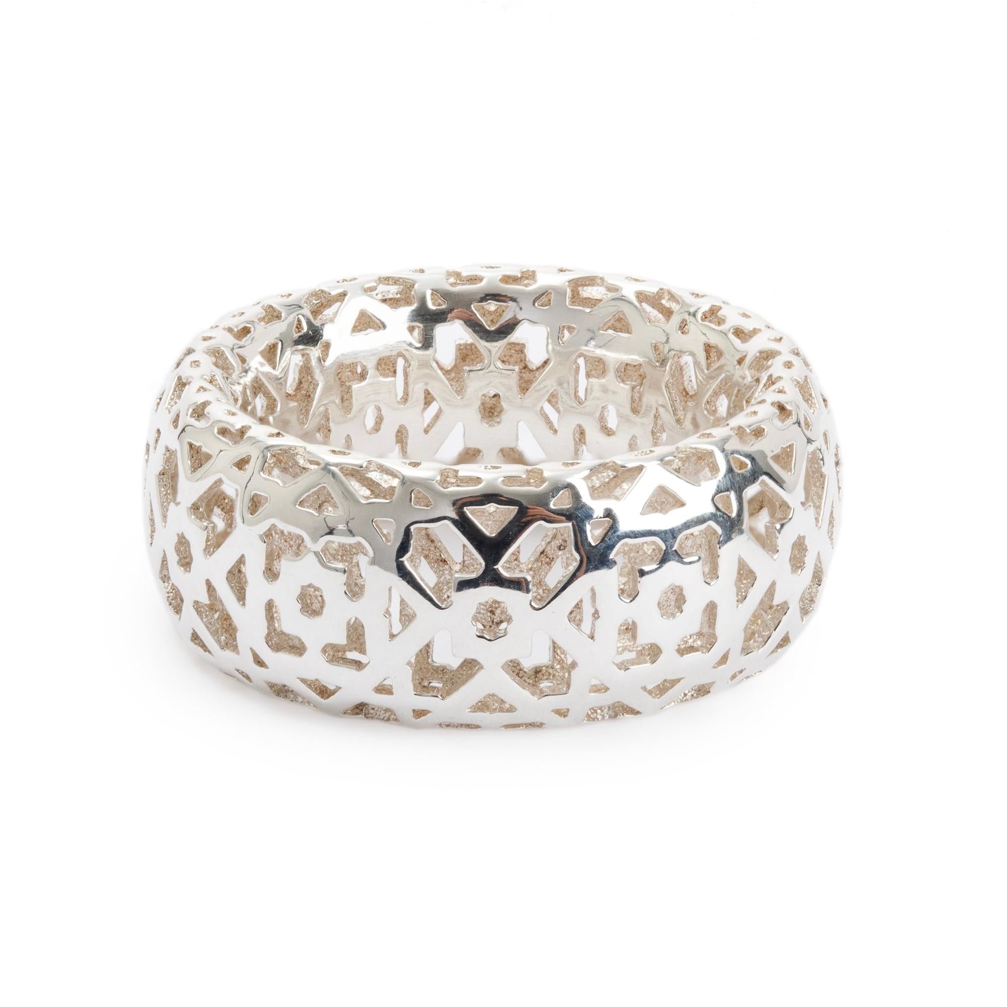 Tiffany & Co. Paloma Picasso Sterling Silver Marrakesh Band Ring, Size 6.25