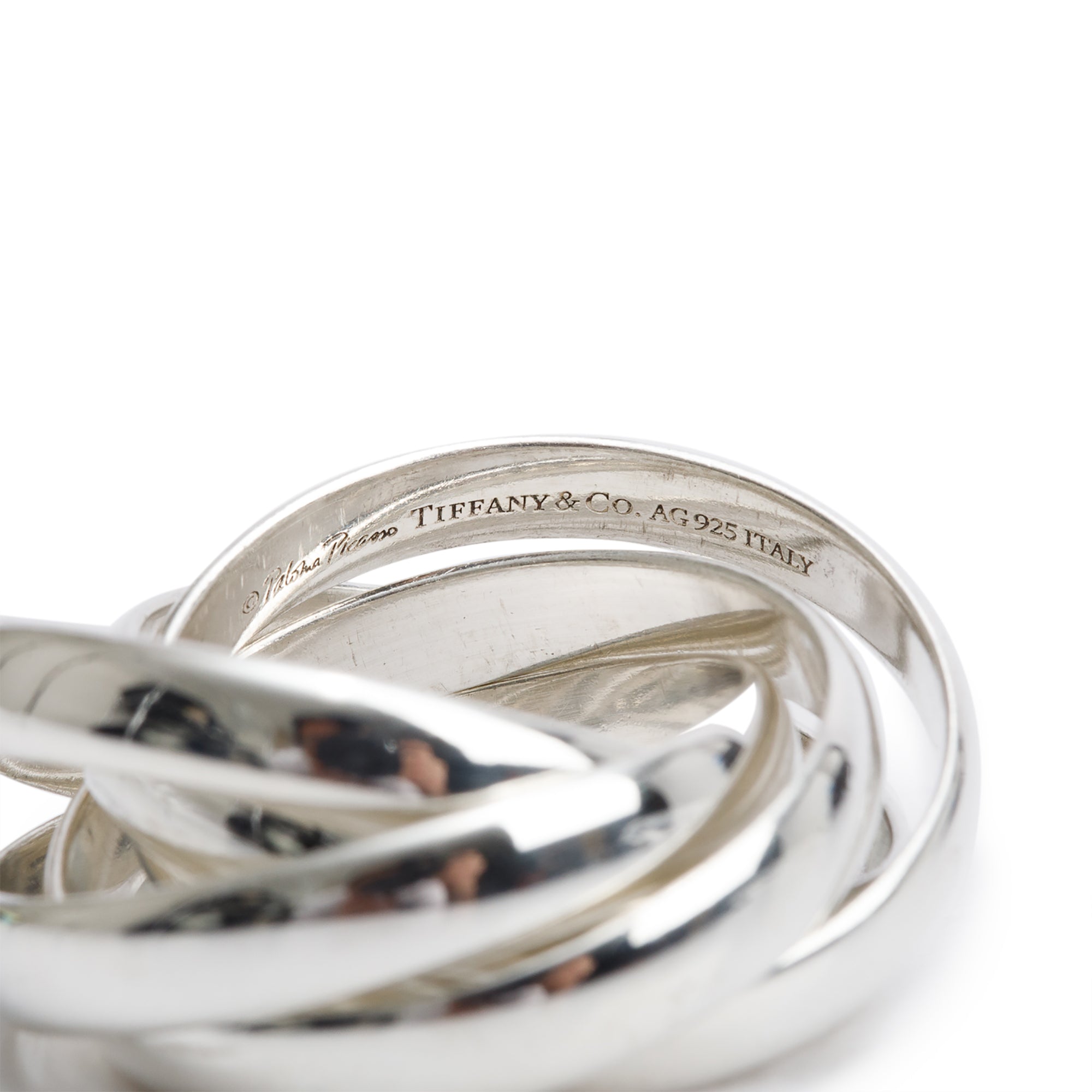 Tiffany & Co. Paloma Picasso Sterling Silver Melody Five Band Ring, Size 7.5