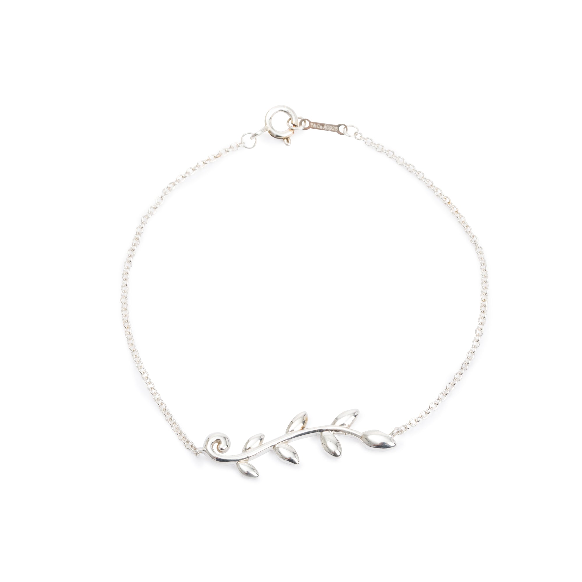 Tiffany & Co. Paloma Picasso Sterling Silver Olive Leaf Bracelet