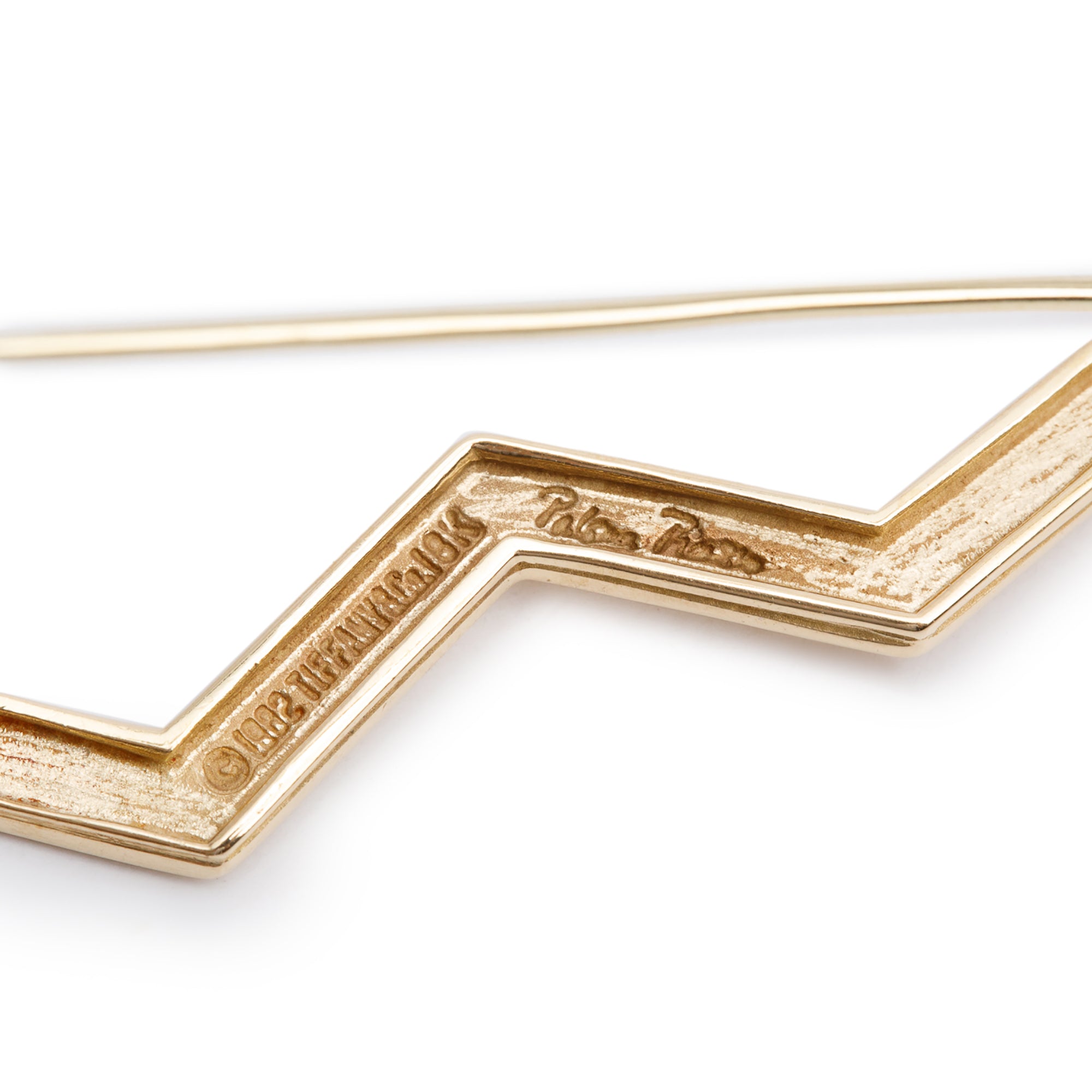 Tiffany & Co. Paloma Picasso Vintage 18k Yellow Gold Zig Zag Brooch w/ Box
