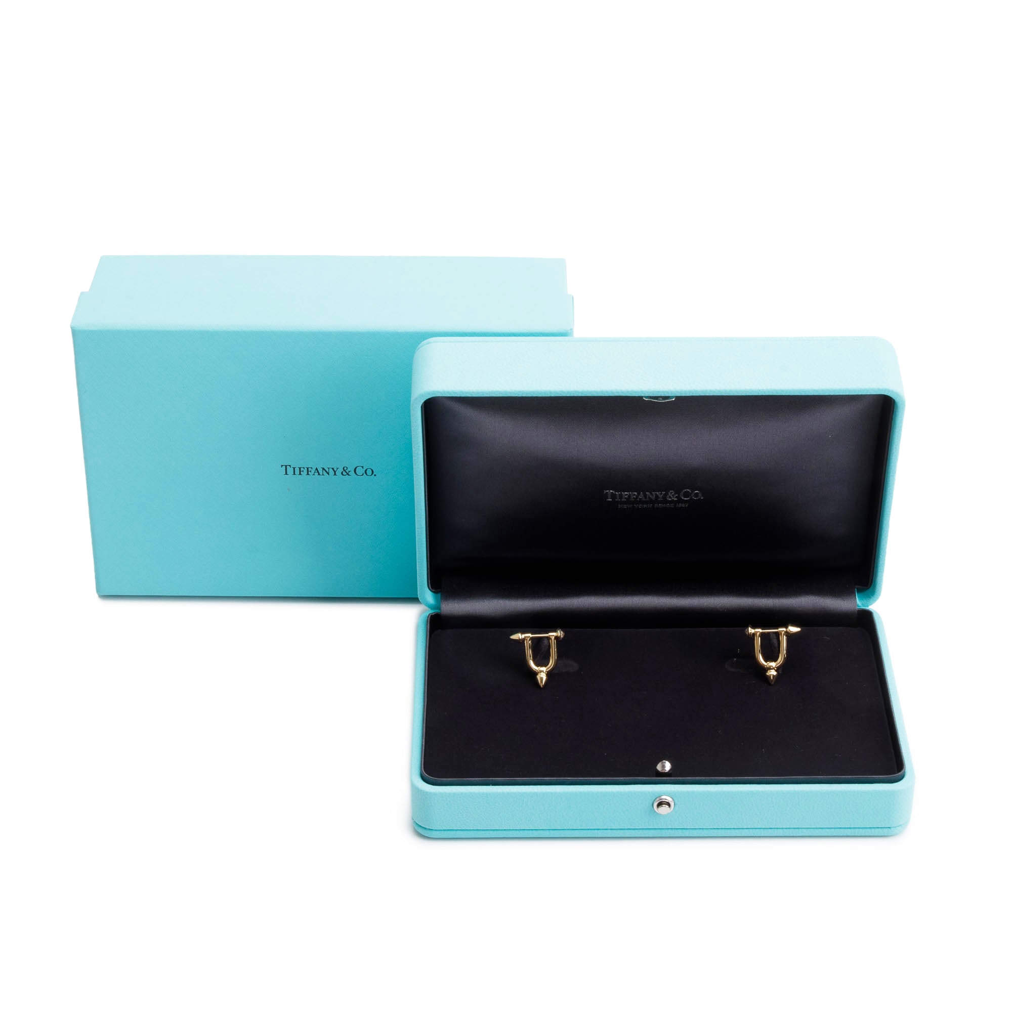 Tiffany & Co. Pharrell Williams 18k Yellow Gold Diamond Titan Medium Earrings w/ Box