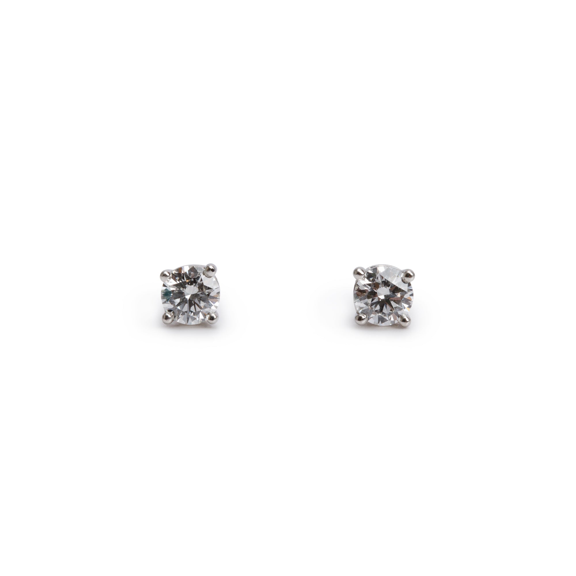 Tiffany & Co. Platinum 0.36 tcw. Diamond Stud Earrings w/ Box