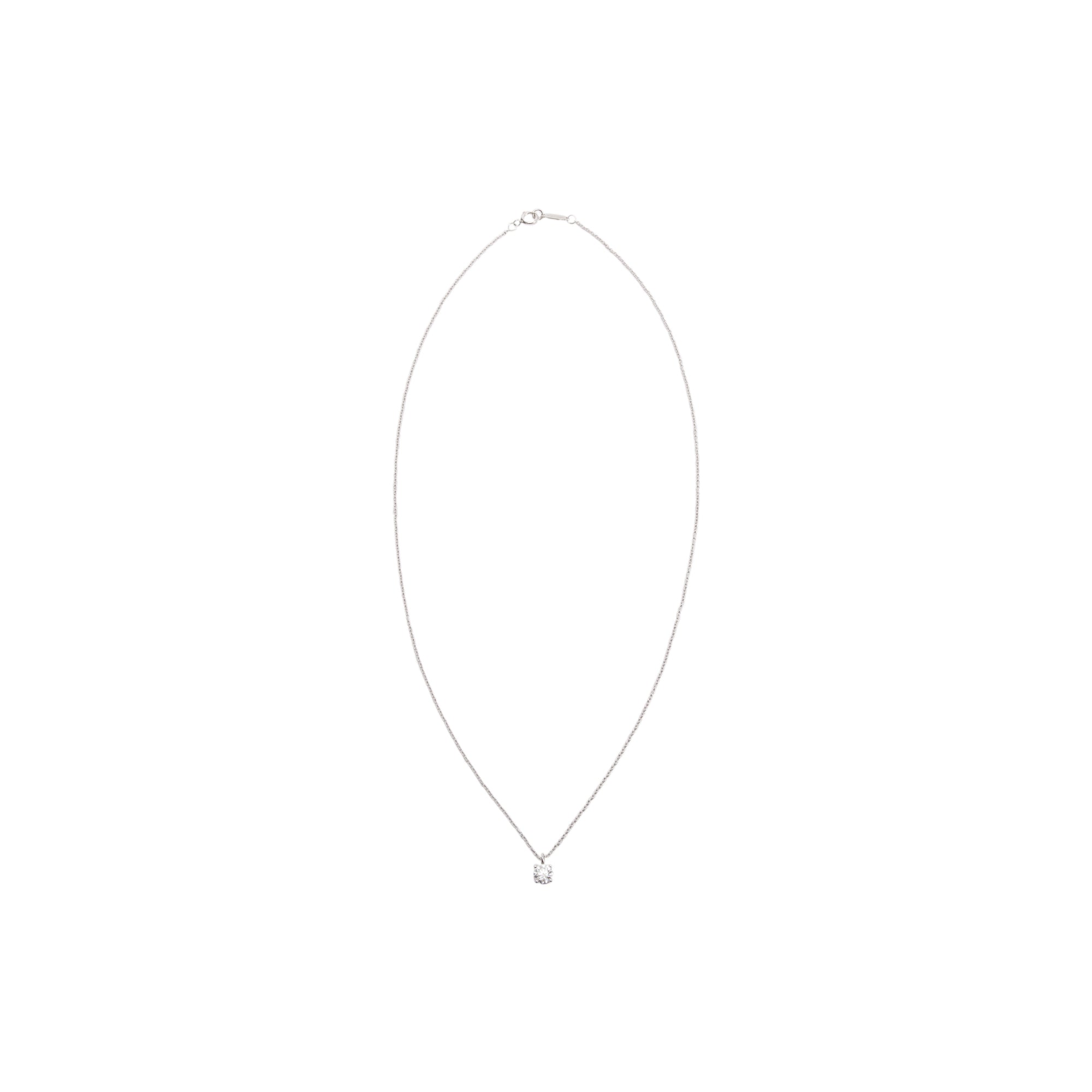 Tiffany & Co. Platinum 0.39 ct. Solitaire Diamond Pendant Necklace w/ Box