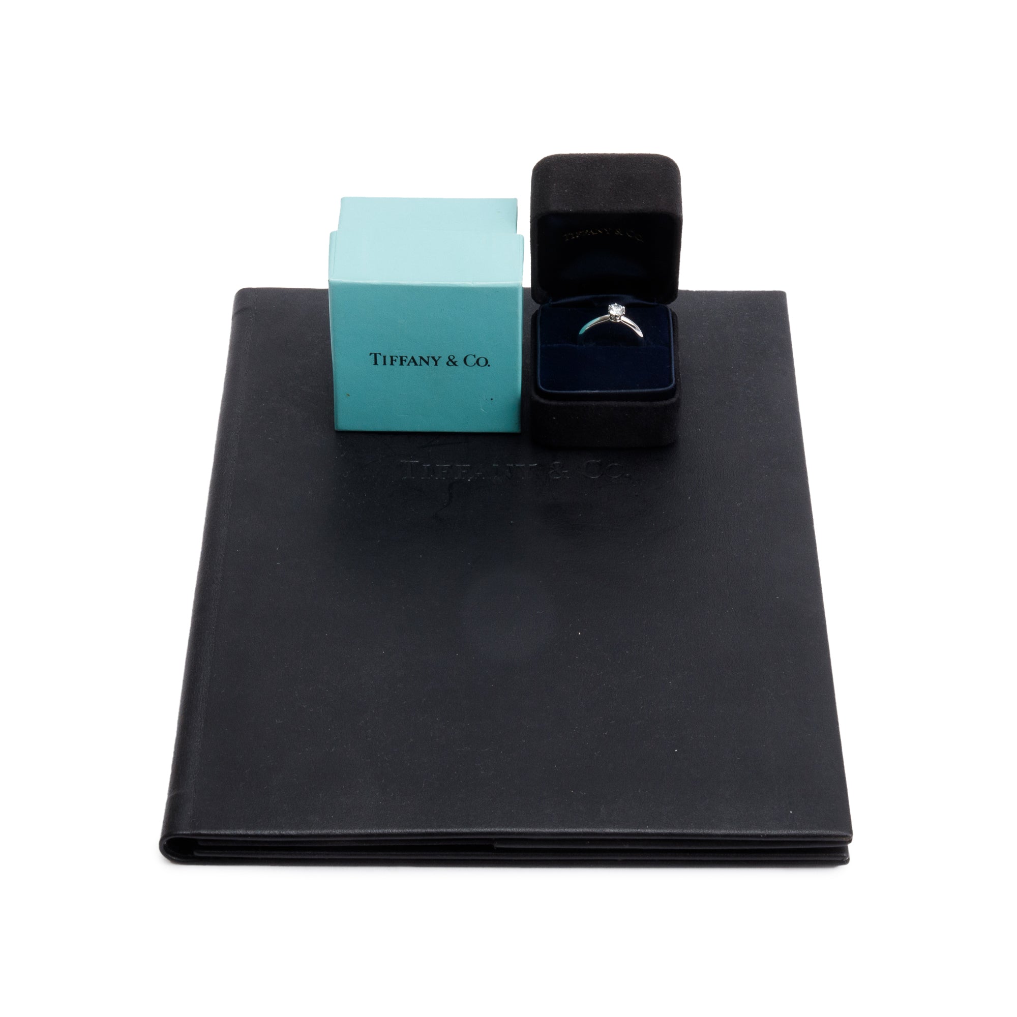 Tiffany & Co. Platinum 0.45 ct. Diamond Solitaire Engagement Ring, Size 5.25 w/ Box & Certificate