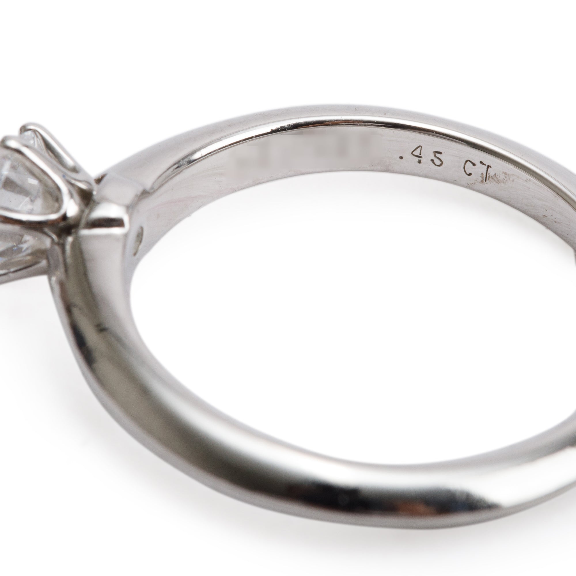 Tiffany & Co. Platinum 0.45 ct. Diamond Solitaire Engagement Ring, Size 5.25 w/ Box & Certificate