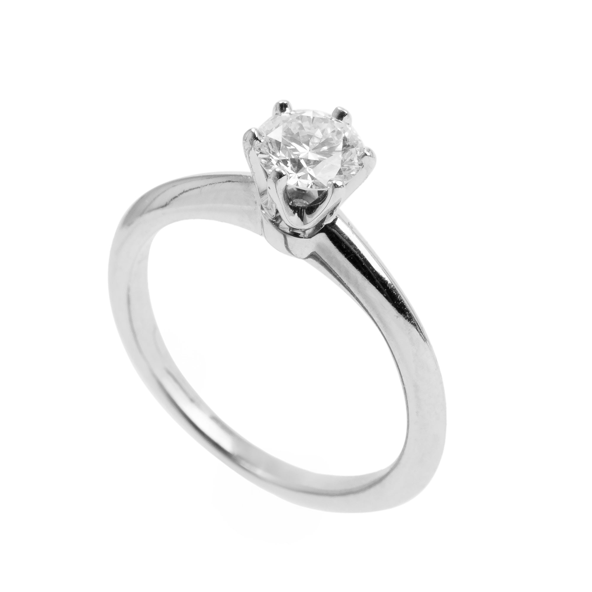 Tiffany & Co. Platinum 0.46 ct. Diamond Solitaire Engagement Ring, Size 4.5