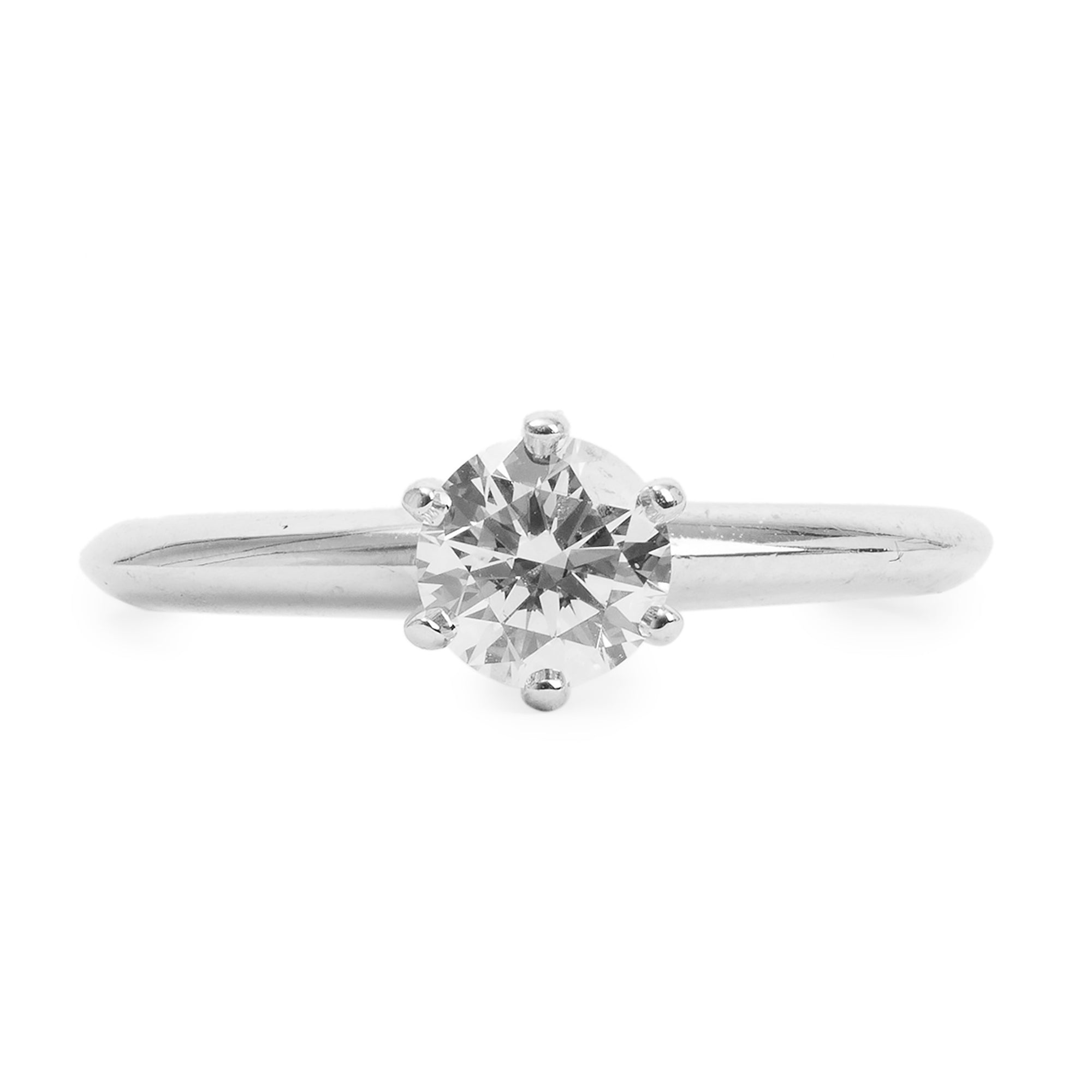 Tiffany & Co. Platinum 0.46 ct. Diamond Solitaire Engagement Ring, Size 4.5