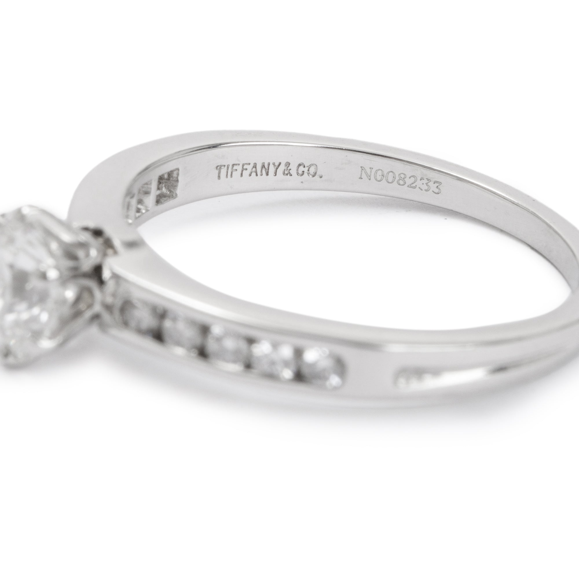 Tiffany & Co. Platinum 0.80 ct. Round Brilliant Cut Diamond Engagement Ring, Size 8