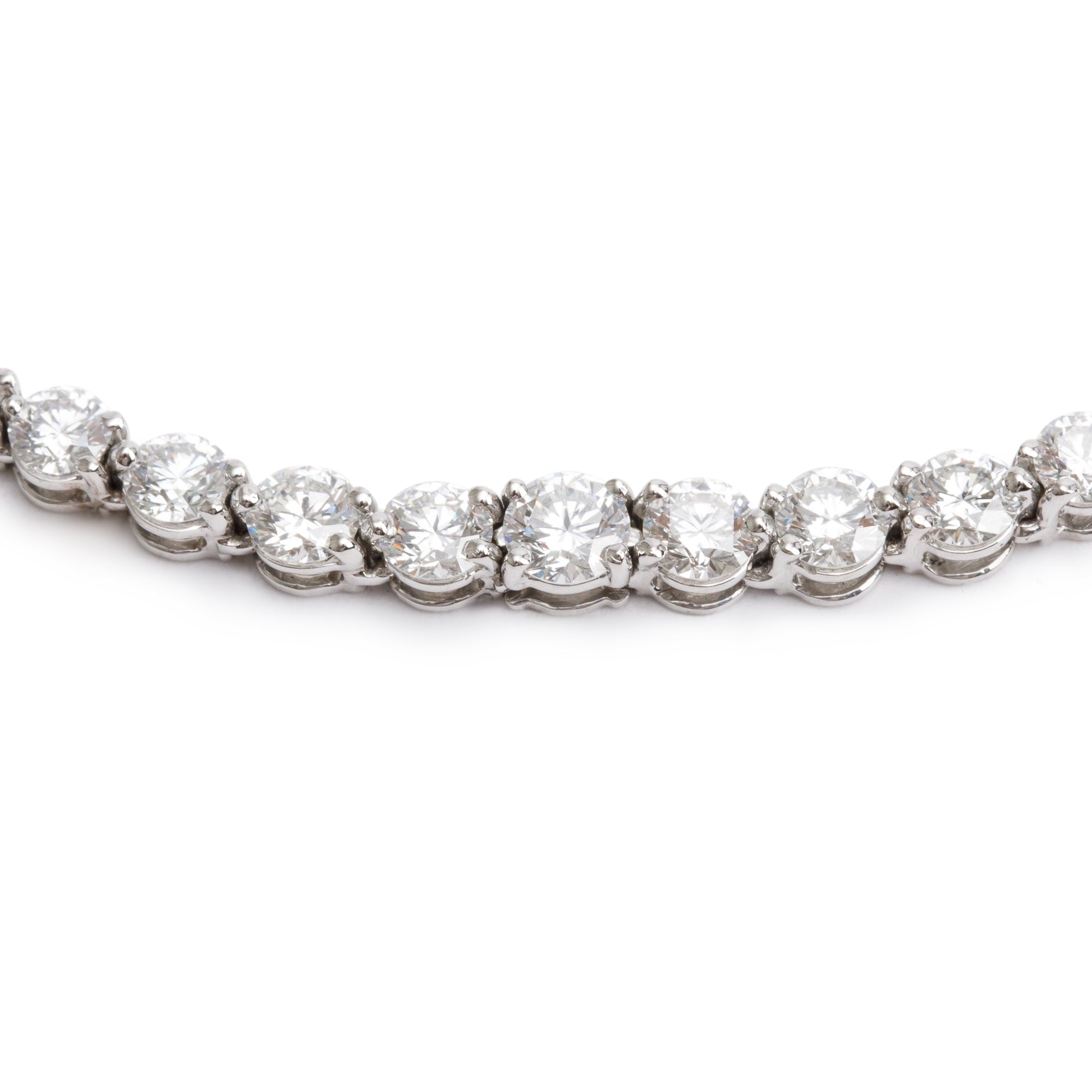 Tiffany & Co. Platinum 10.39 tcw. Diamond Victoria Graduated Line Necklace w/ Box