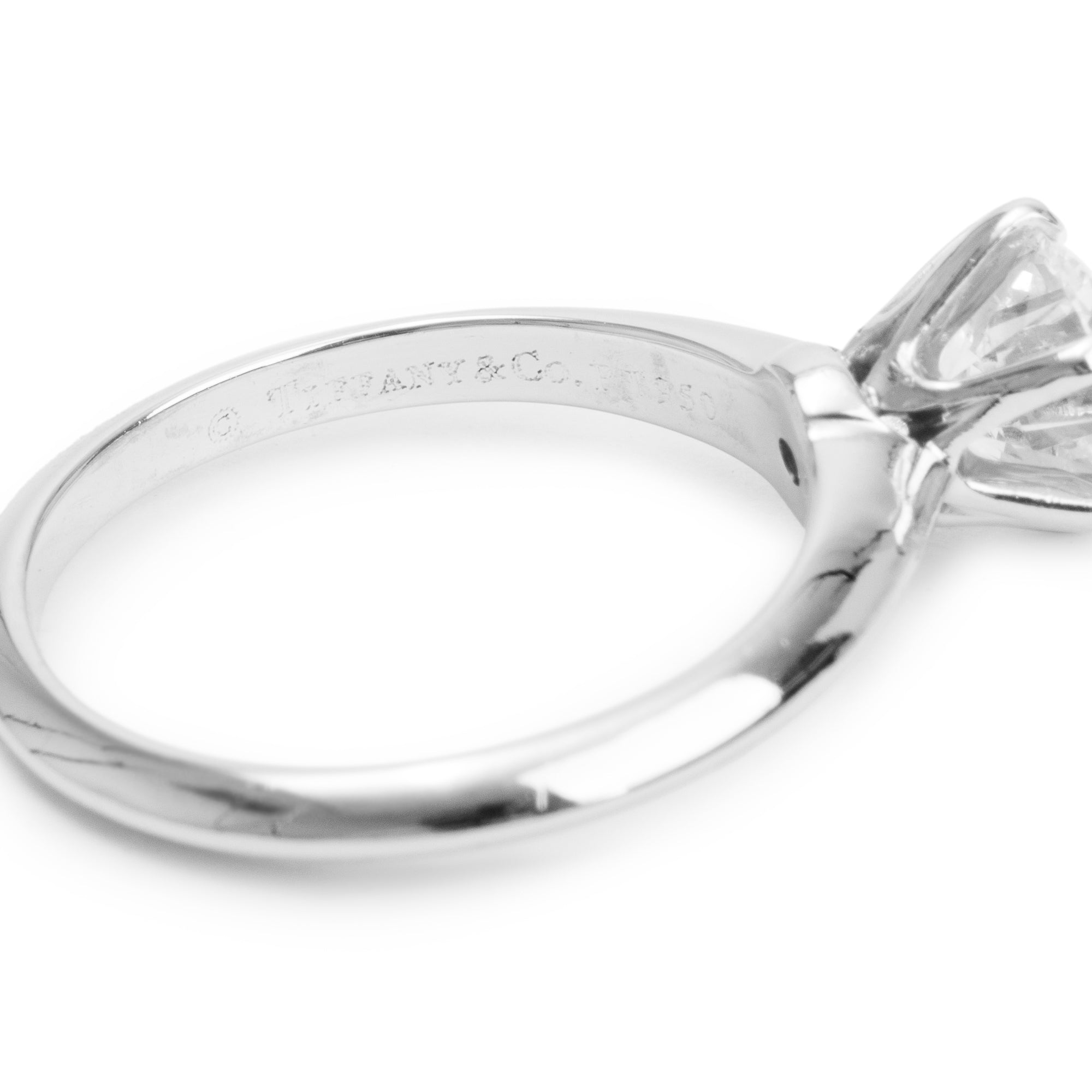 Tiffany & Co. Platinum 1.02 ct. Diamond Solitaire Engagement Ring, Size 4 w/ Box