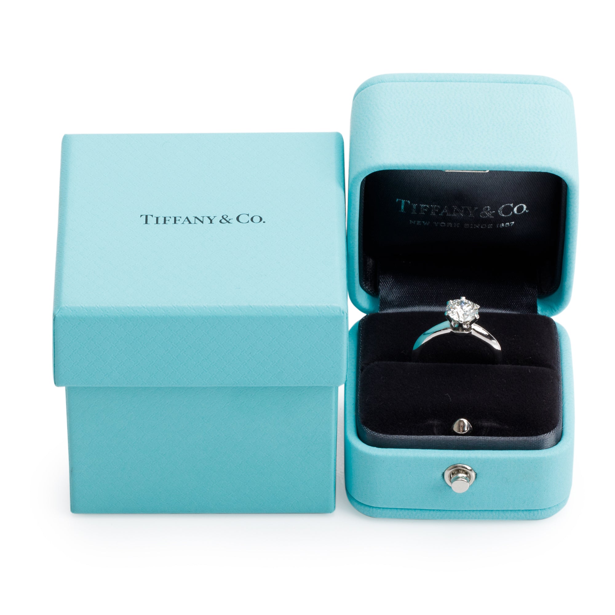 Tiffany & Co. Platinum 1.14 ct. Diamond Solitaire Engagement Ring, Size 5 w/ Box