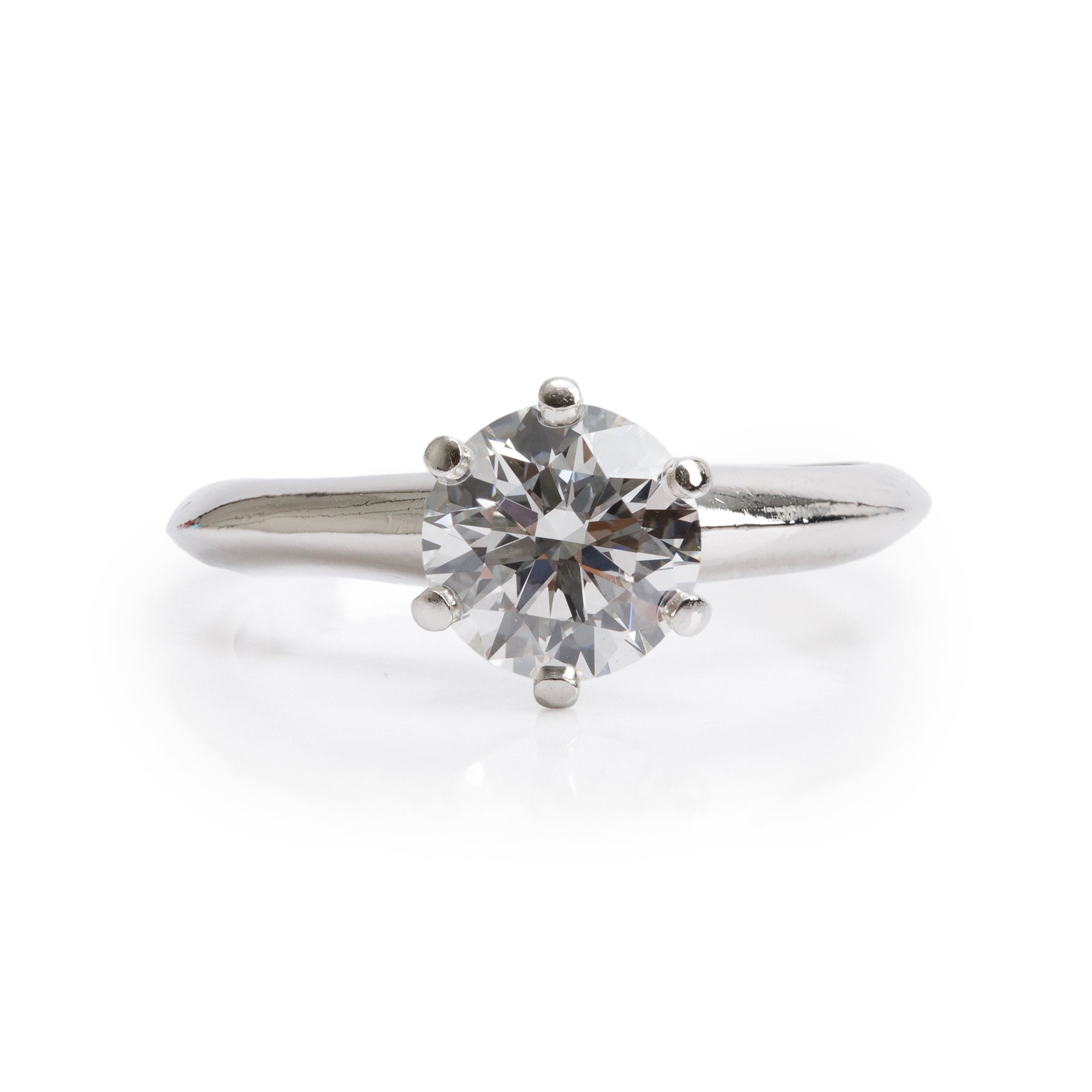 Tiffany & Co. Platinum 1.14 ct. Diamond Solitaire Engagement Ring, Size 5 w/ Box