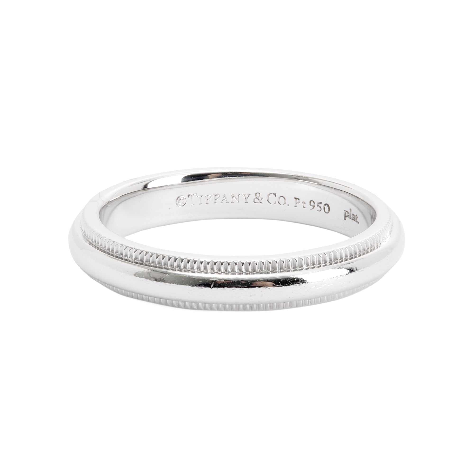 Tiffany & Co. Platinum Classic Milgrain Band Ring