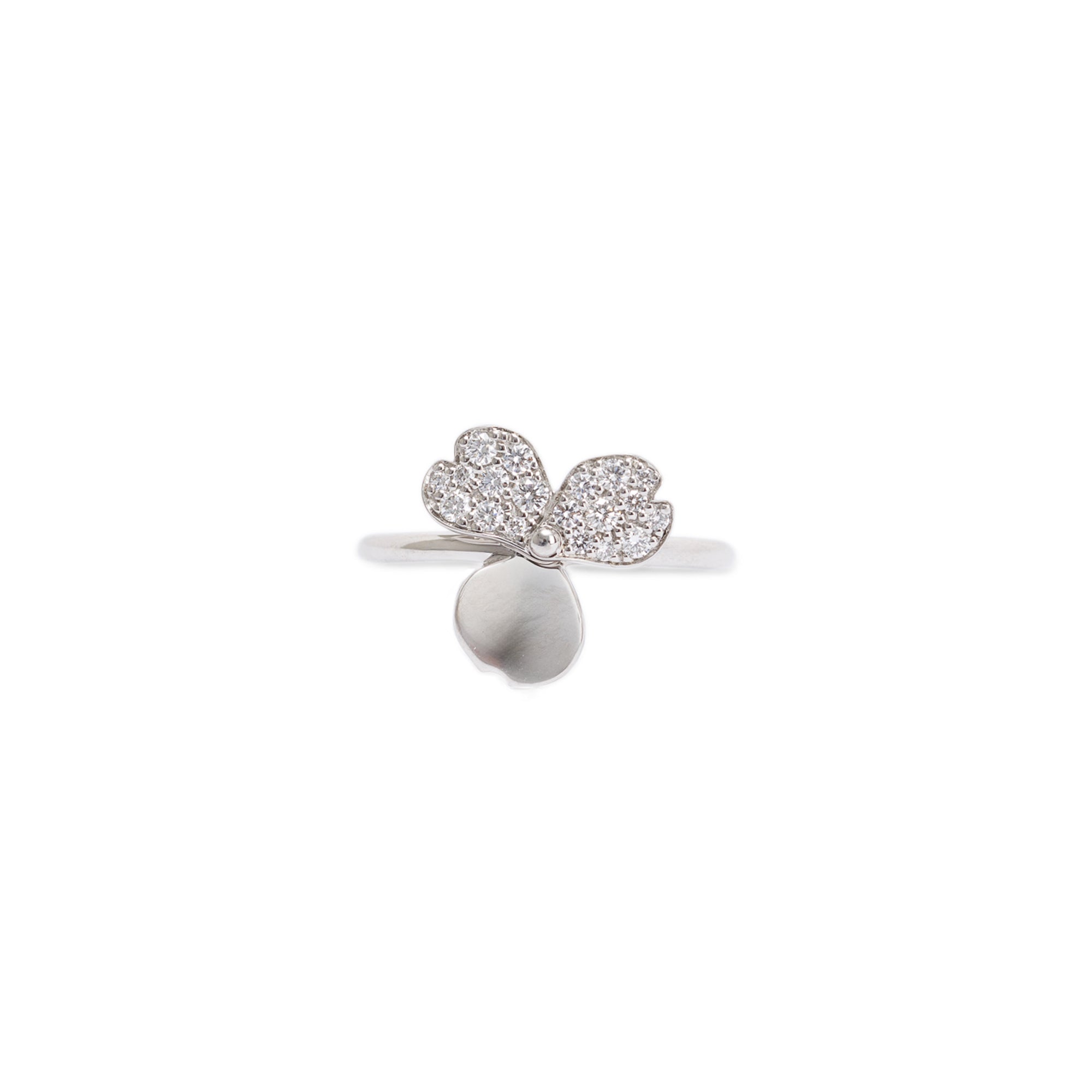 Tiffany & Co. Platinum Diamond Paper Flowers Ring w/ Box