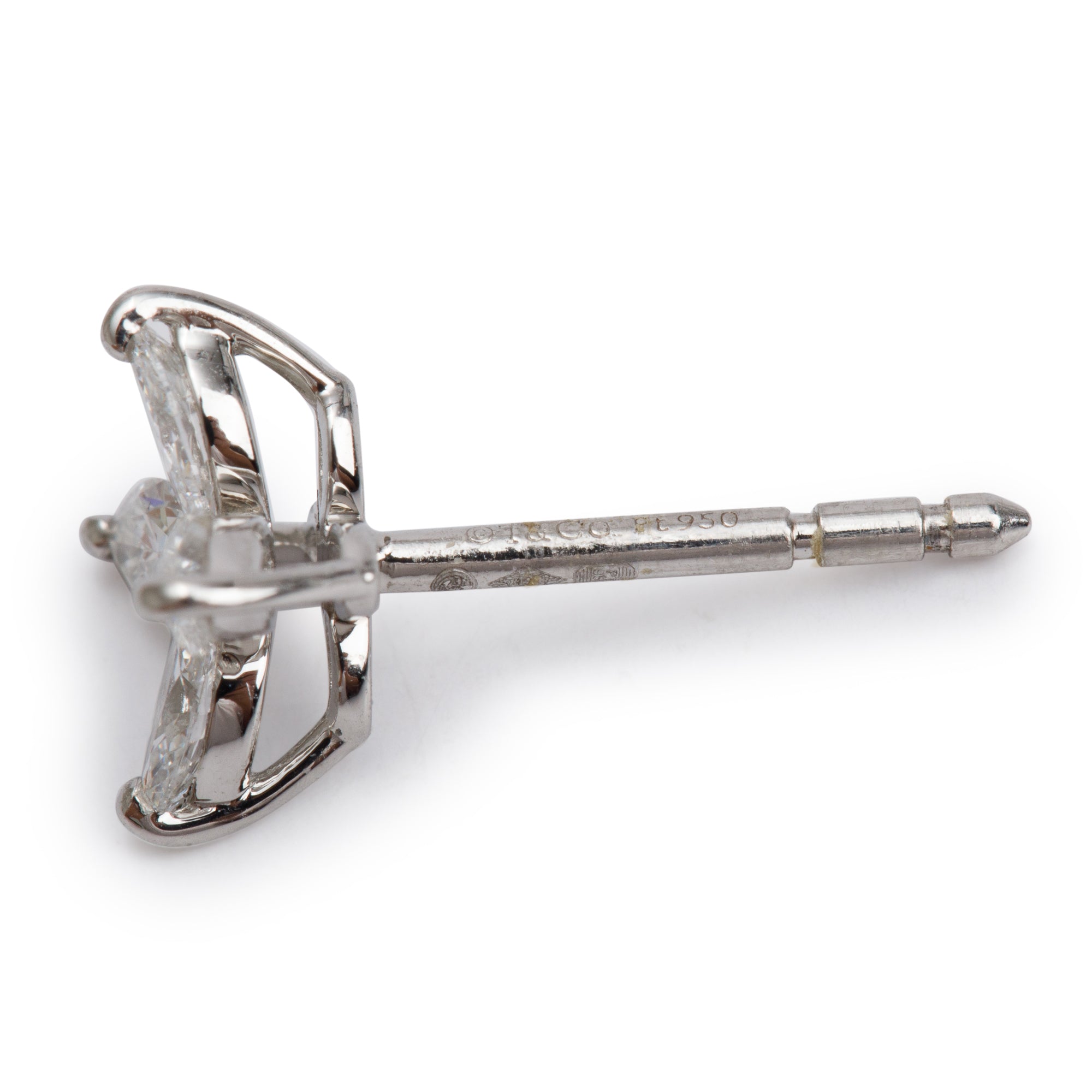 Tiffany & Co. Platinum Diamond Small Victoria Earrings