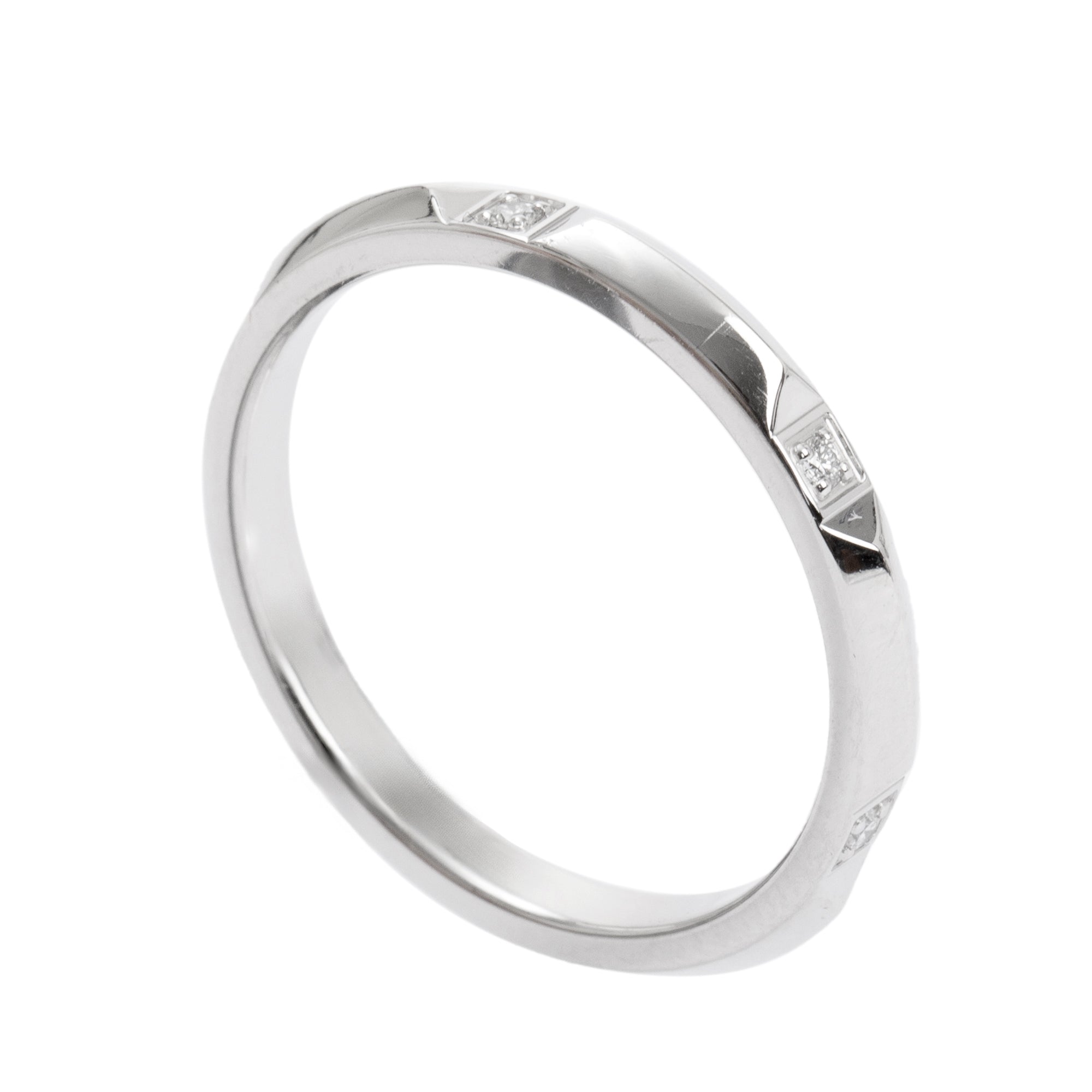 Tiffany & Co. Platinum Diamond True 2.5MM Band Ring, Size 9.25 w/ Box