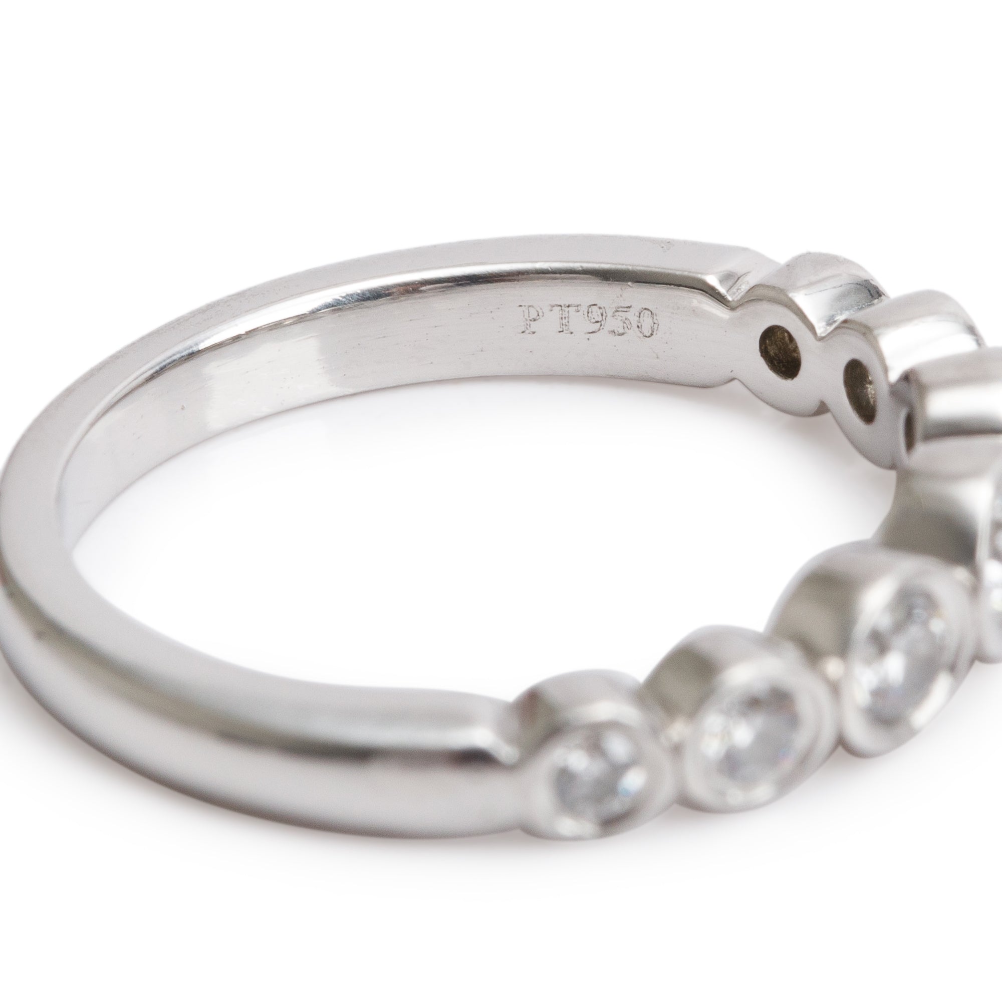 Tiffany & Co. Platinum Graduated Diamond Jazz Ring, Size 5