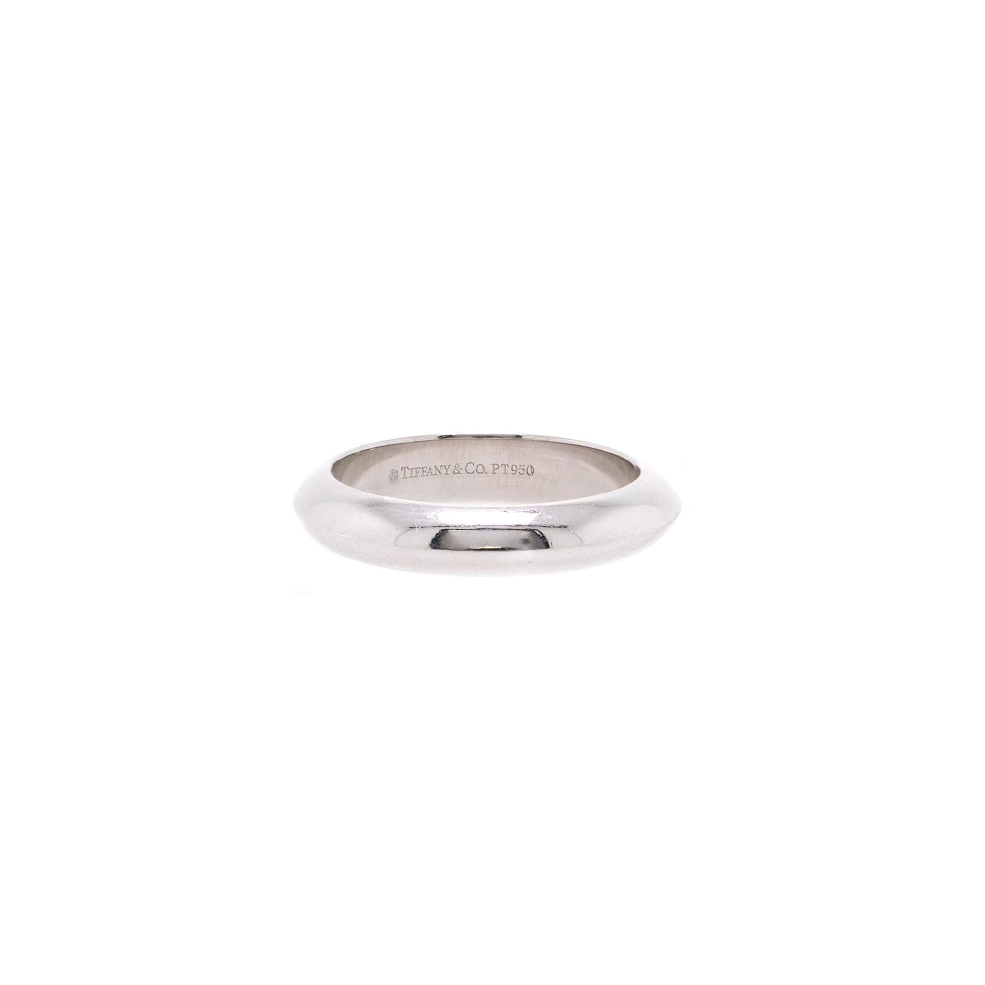 Tiffany & Co. Platinum Knife Edge Wedding Band Ring, 4MM