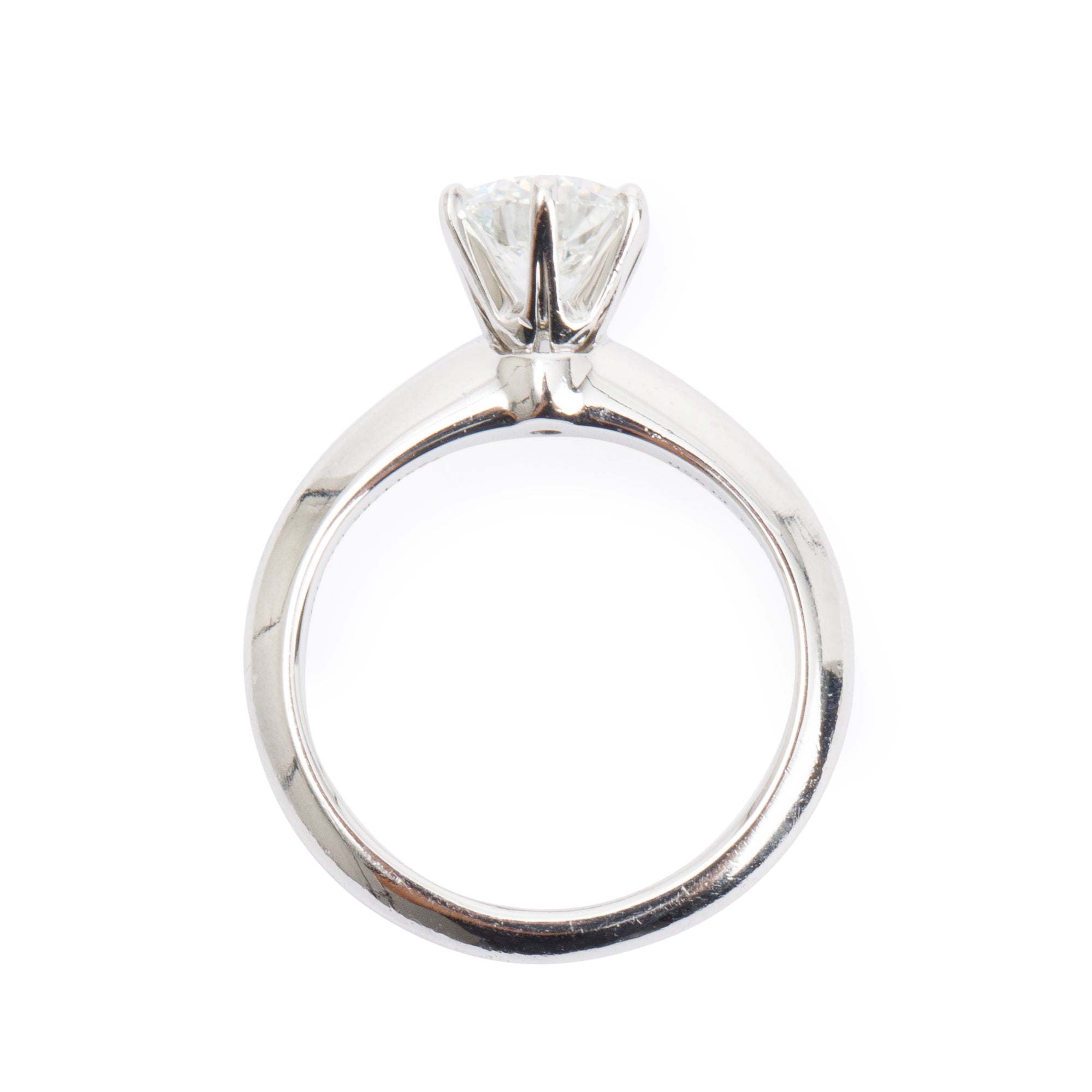 Tiffany & Co. Platinum Solitaire 0.91 ct. Diamond Engagement Ring