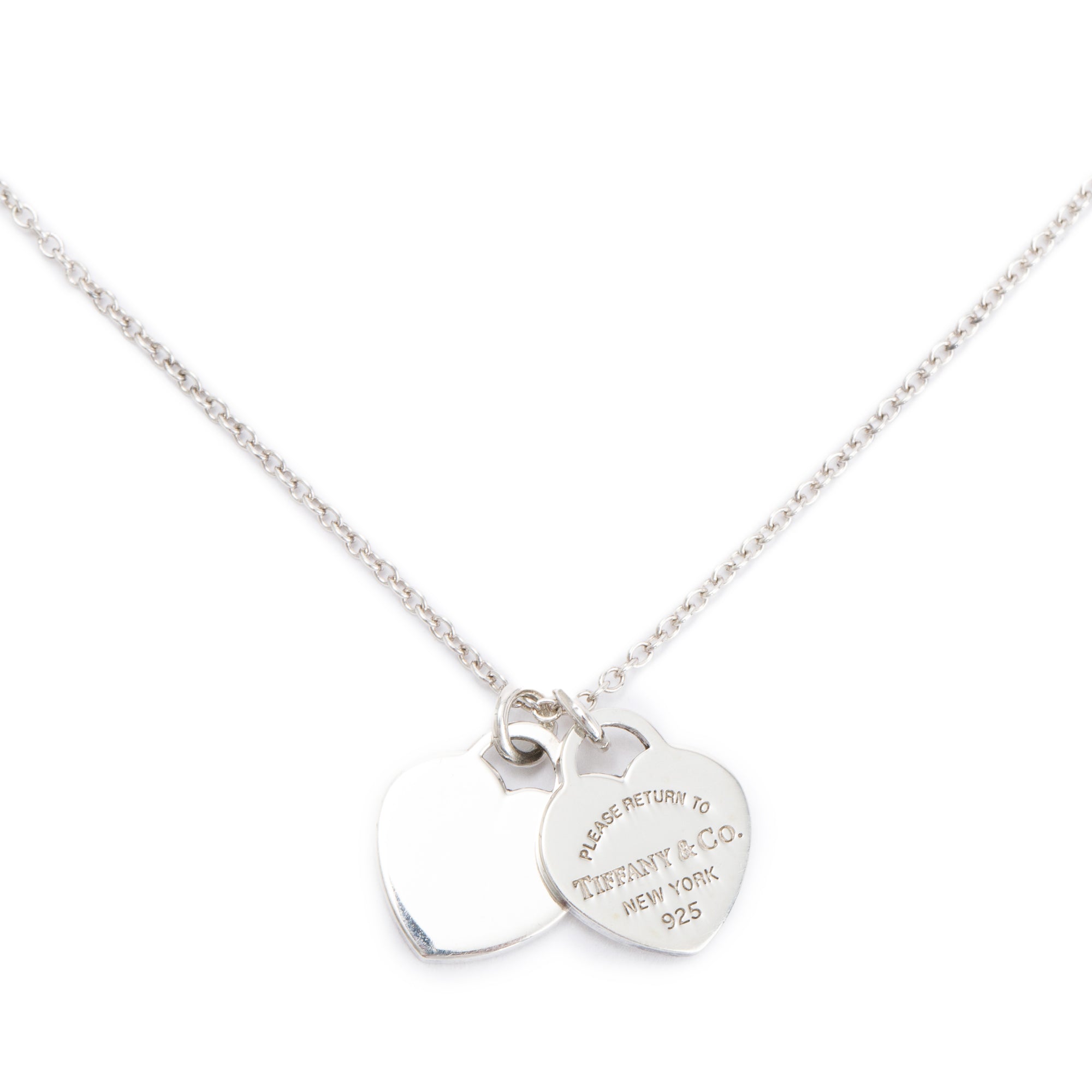 Tiffany & Co. Return to Tiffany Mini Double Heart Tag Pendant Necklace
