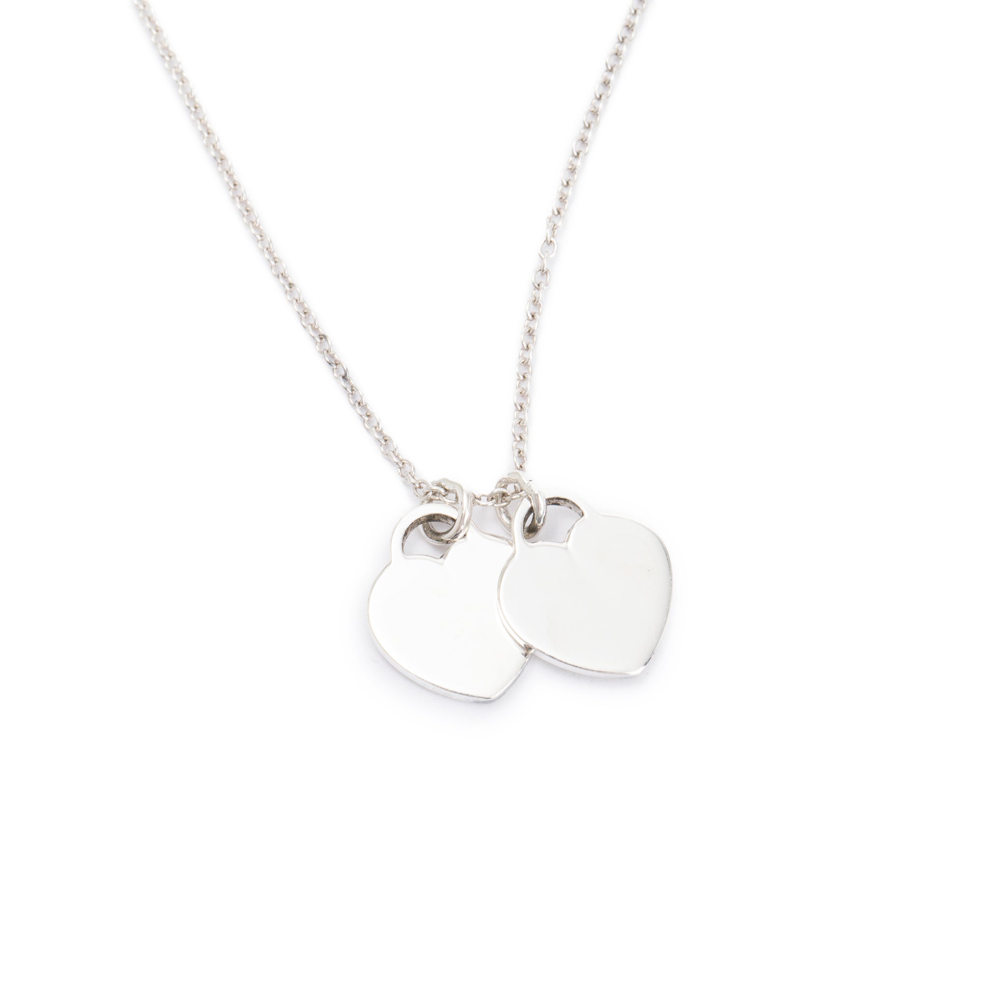 Tiffany & Co. Return to Tiffany Mini Double Heart Tag Pendant Necklace