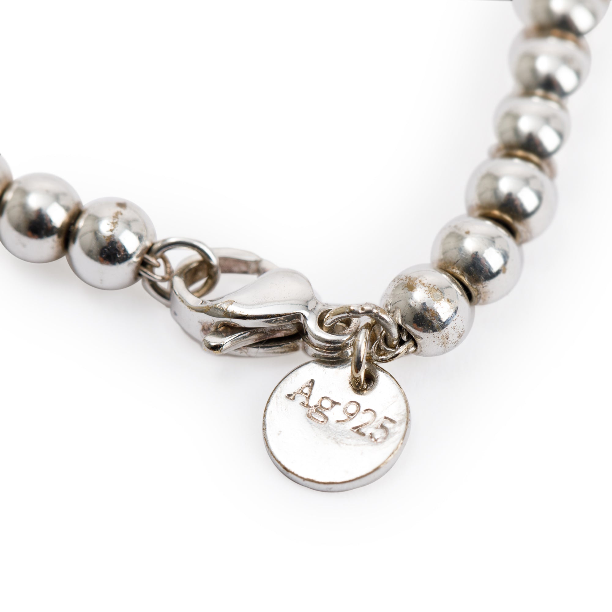 Tiffany & Co. Return to Tiffany Mini Heart Tag Bead Bracelet with Blue Enamel