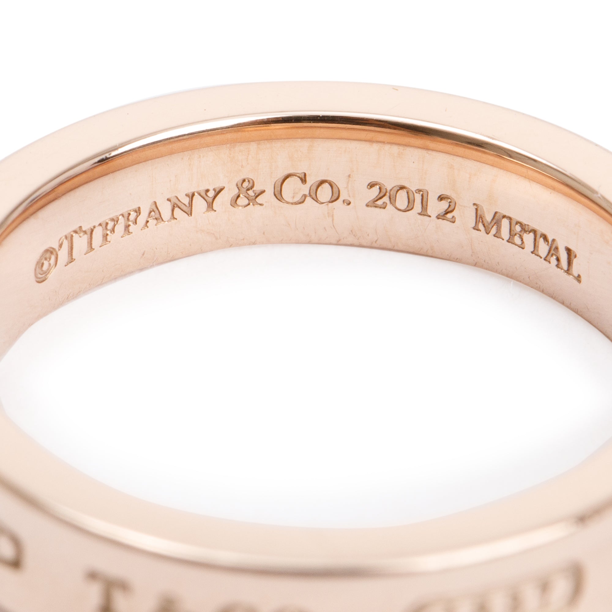 Tiffany & Co. Rubedo Metal 1837 Narrow Ring, Size 5.5