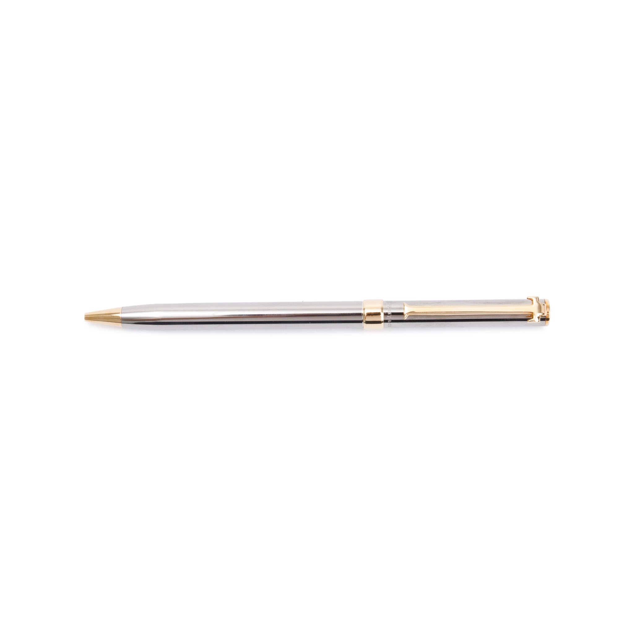 Tiffany & Co. Ruthenium & Gold Plated T-Clip Ballpoint Pen w/ Box