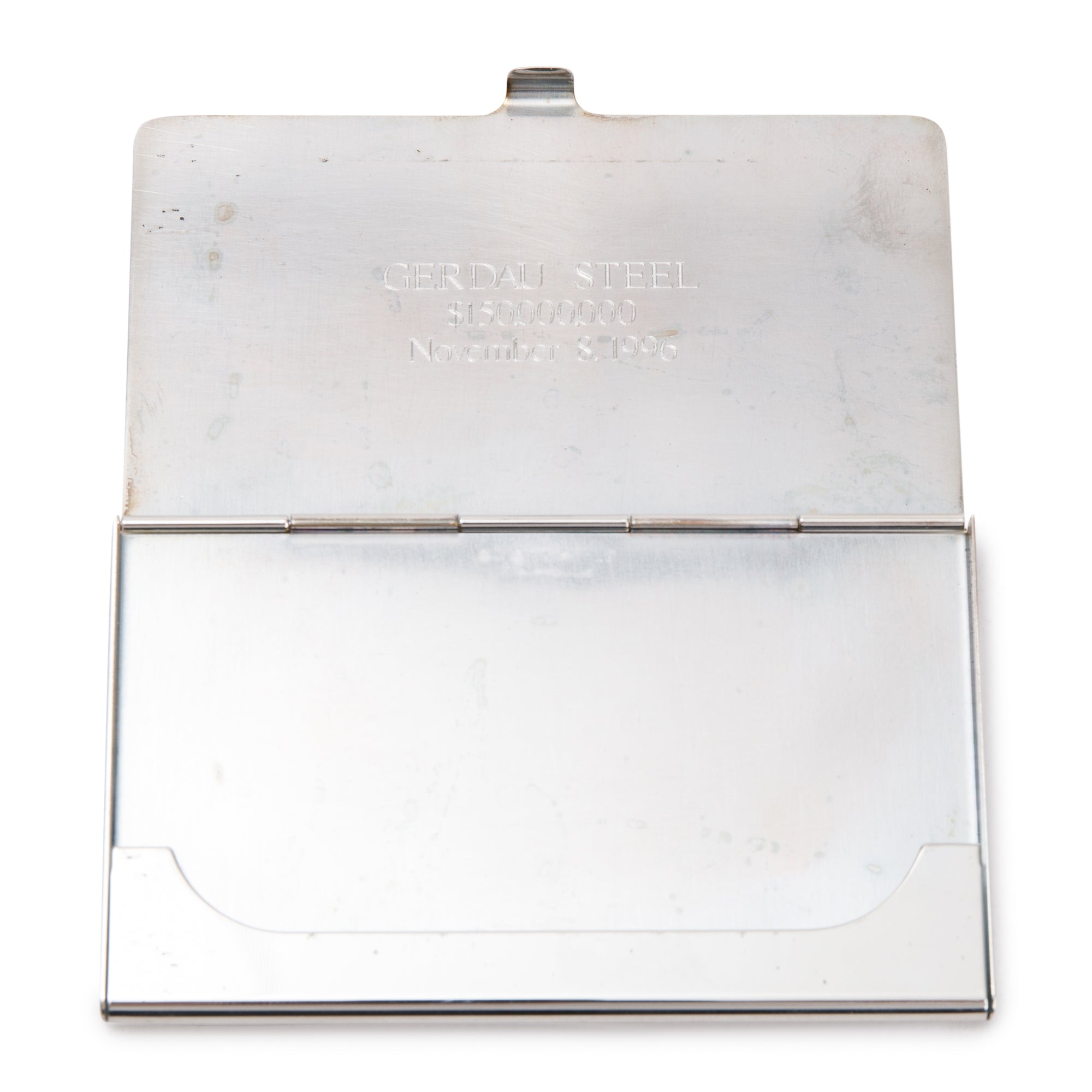 Tiffany & Co. Silver Plated Metal Card Holder w/ Box