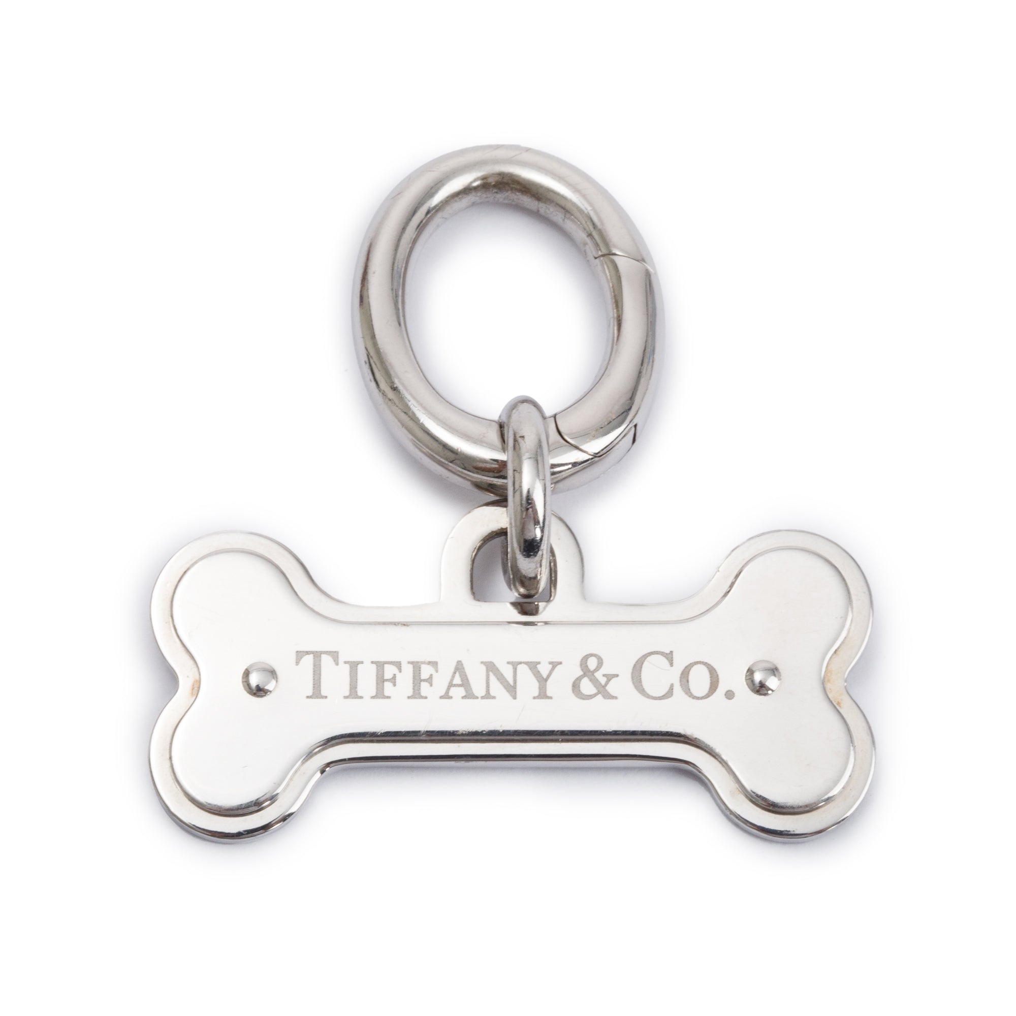 Tiffany & Co. Silver-Tone Metal Dog Bone Key Ring