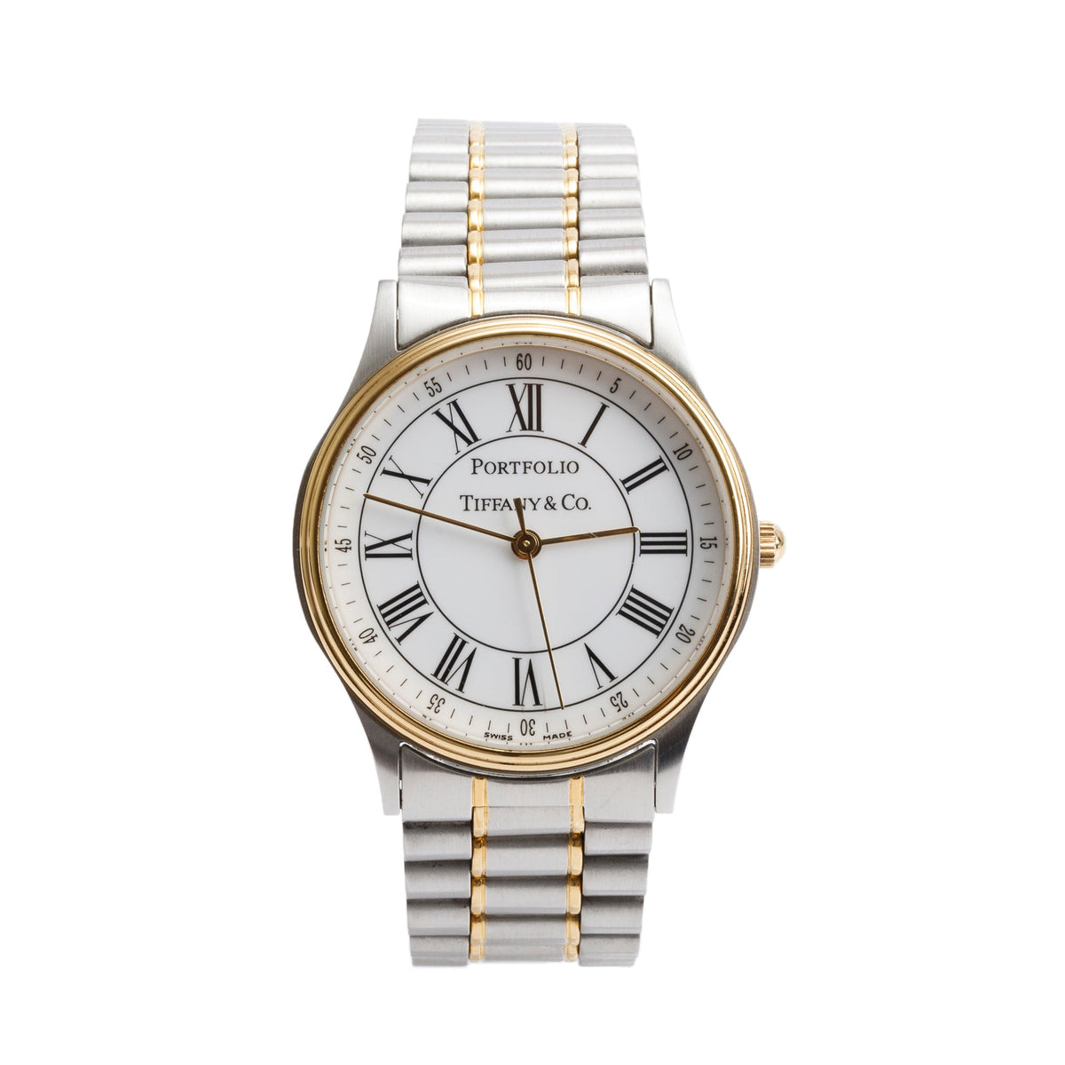 Tiffany & Co. Stainless Steel & 18k Yellow Gold Portfolio 33 MM