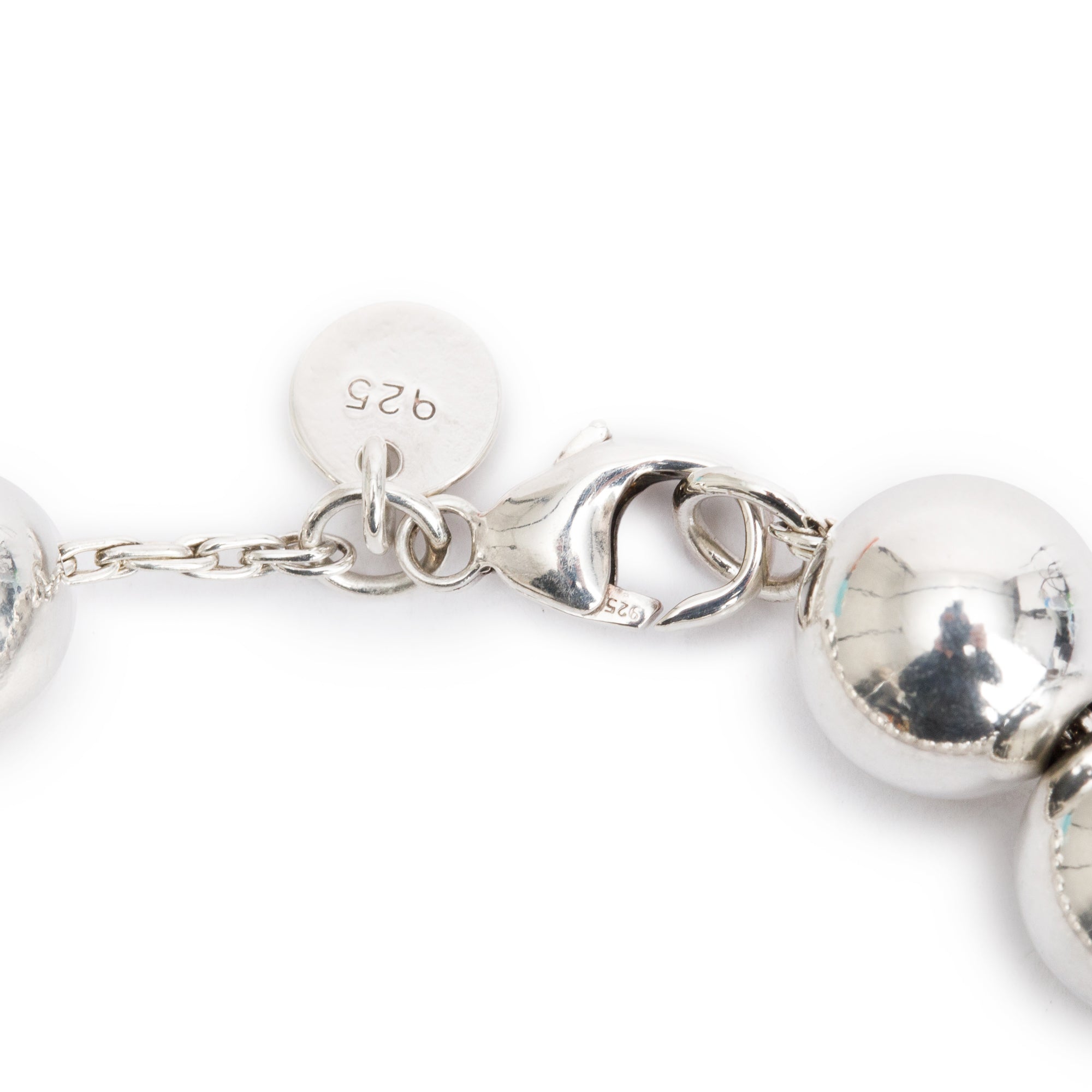 Tiffany & Co. Sterling Silver 10 MM HardWear Ball Bracelet