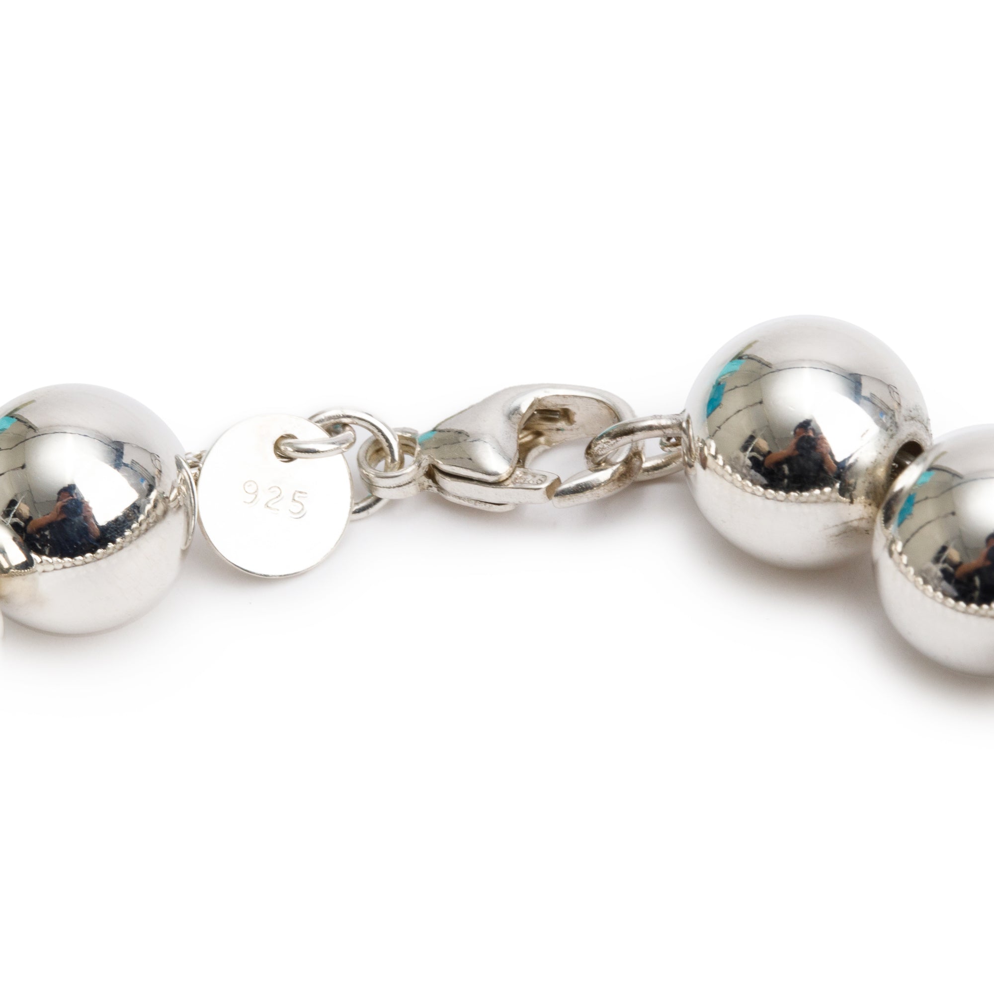Tiffany & Co. Sterling Silver 10 MM HardWear Ball Bracelet