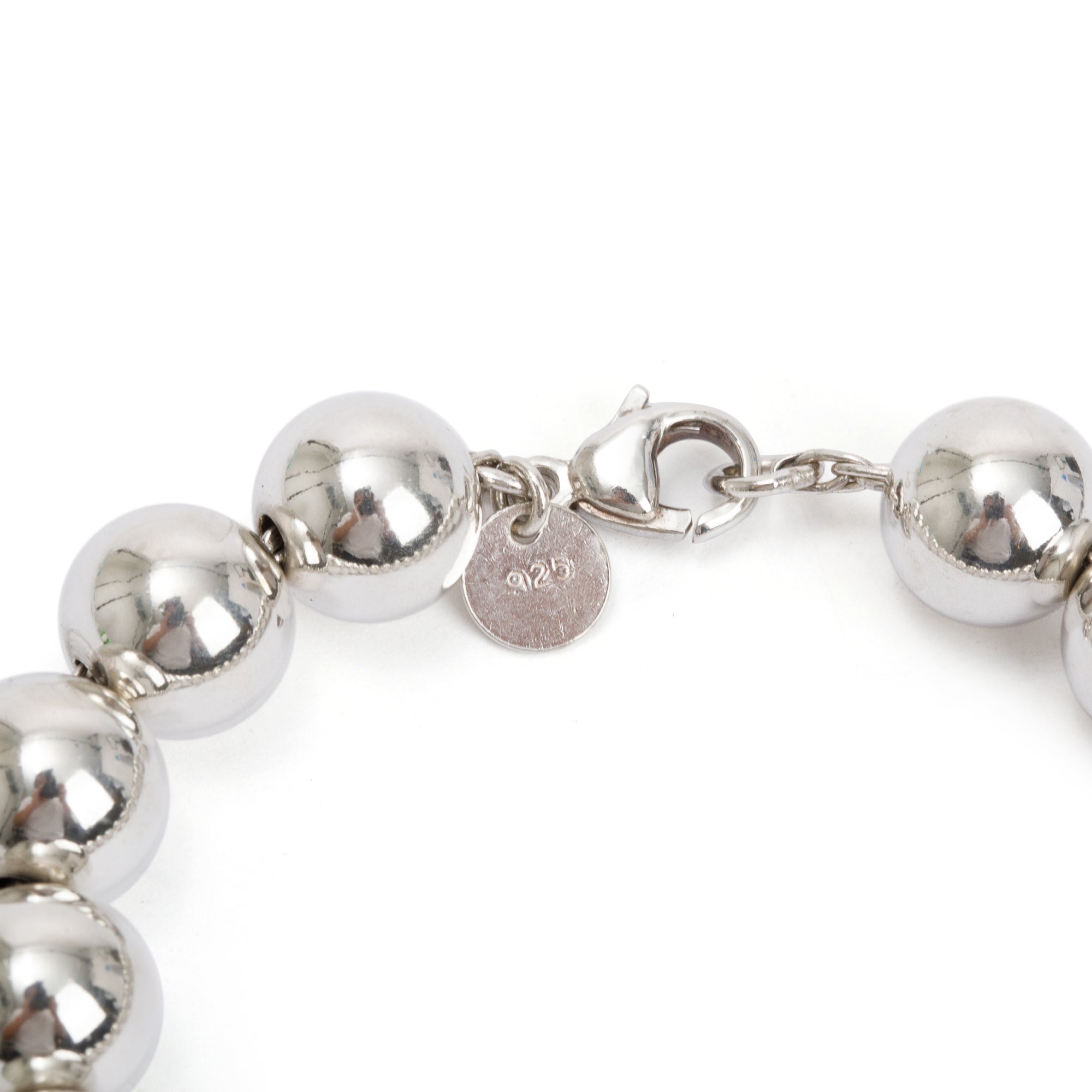 Tiffany & Co. Sterling Silver 10 MM HardWear Ball Bracelet
