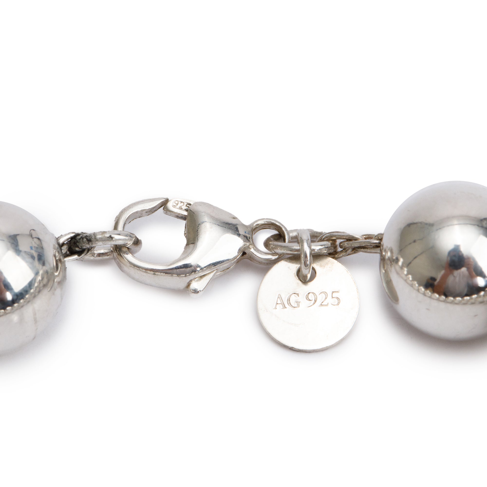 Tiffany & Co. Sterling Silver 10 MM HardWear Ball Bracelet