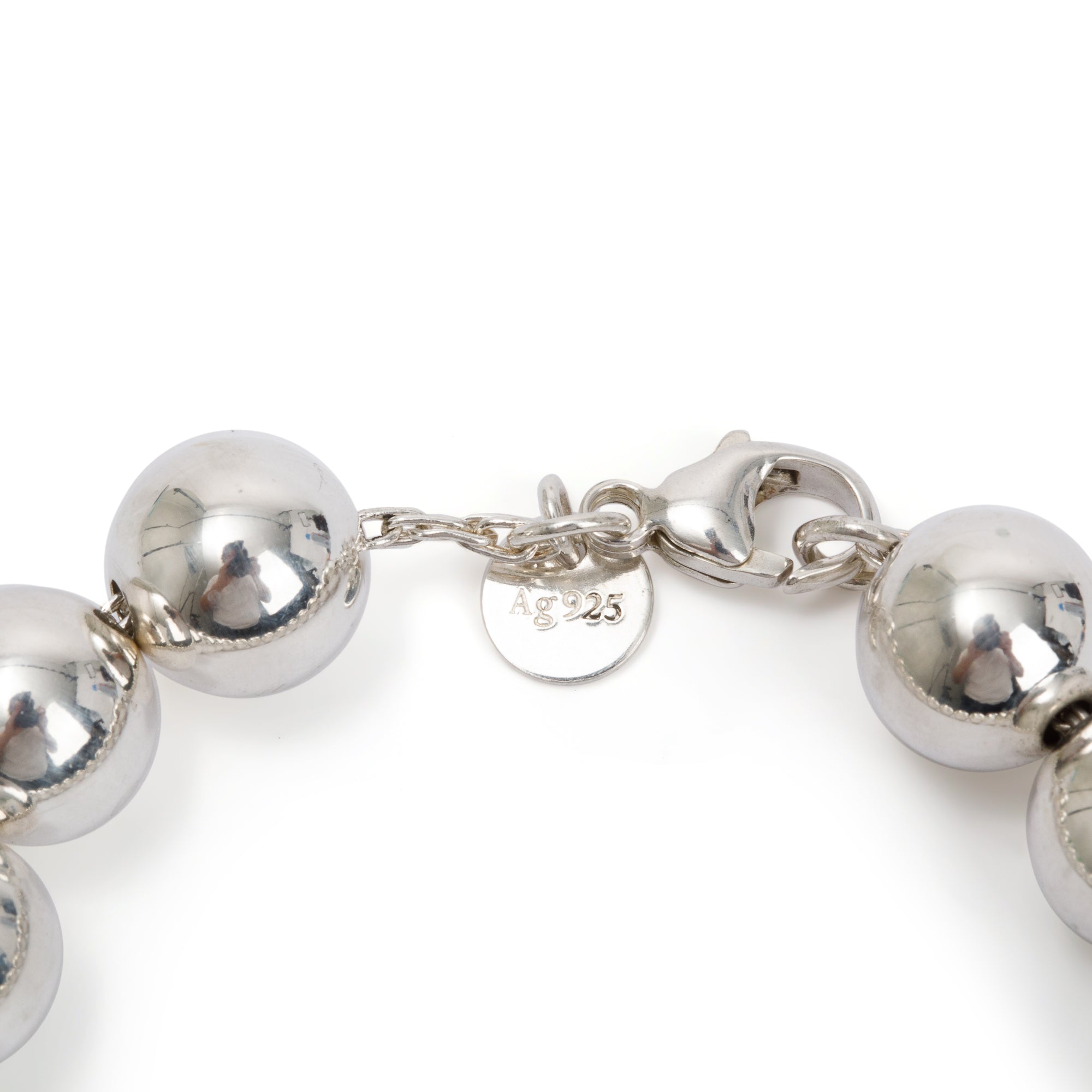 Tiffany & Co. Sterling Silver 10 MM HardWear Ball Bracelet