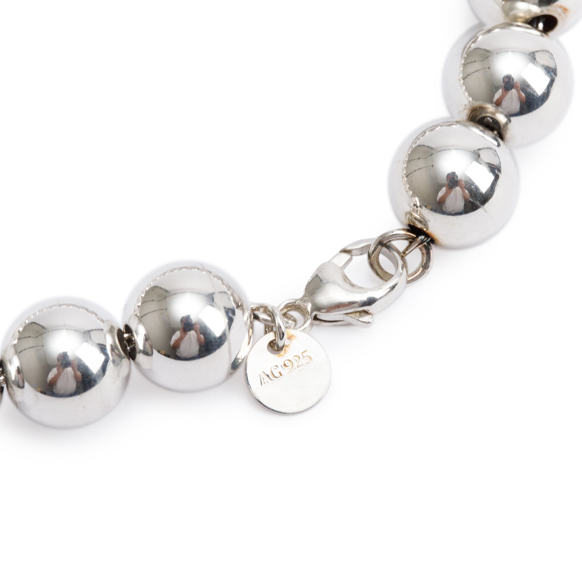 Tiffany & Co. Sterling Silver 10 MM HardWear Ball Bracelet