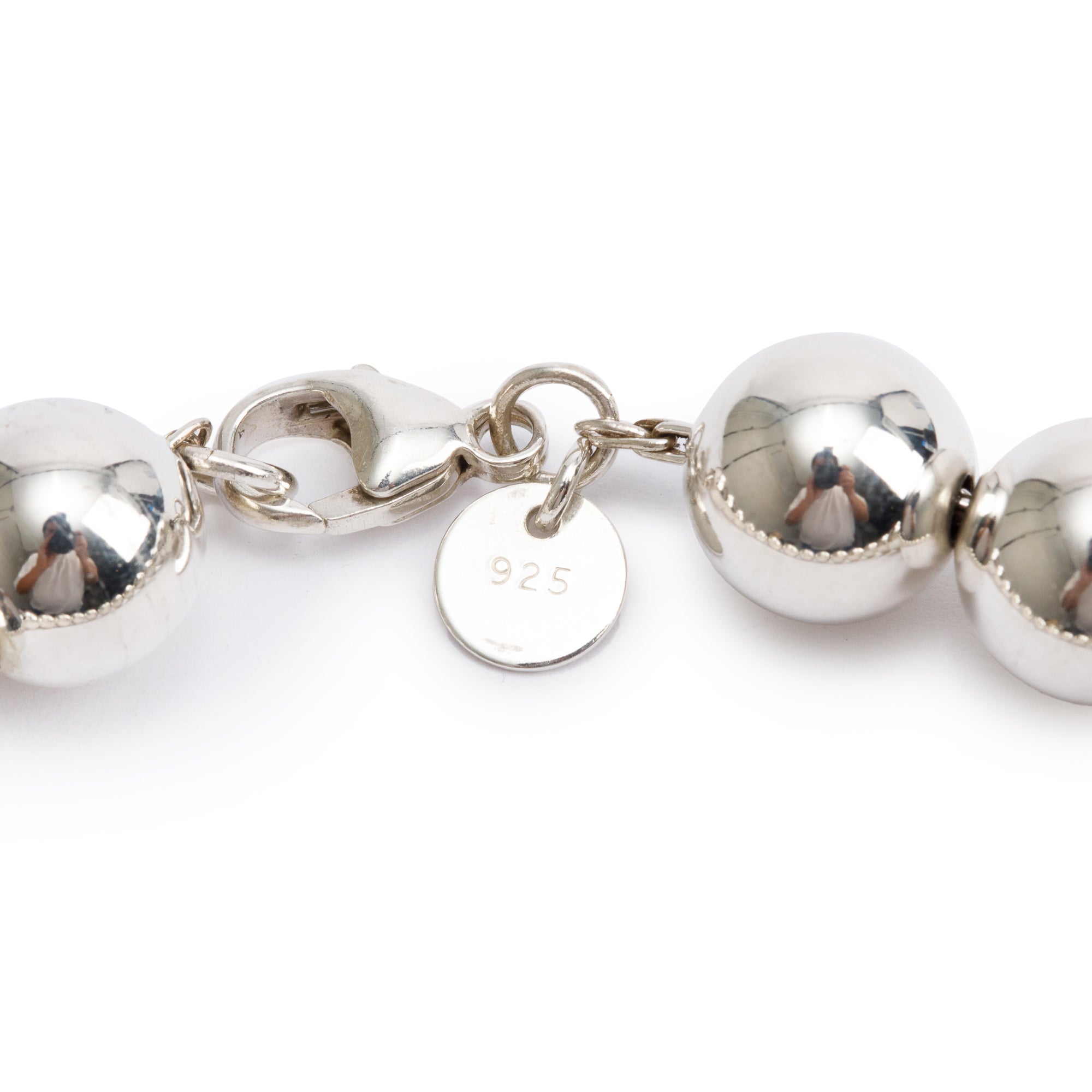 Tiffany & Co. Sterling Silver 10 MM HardWear Ball Bracelet