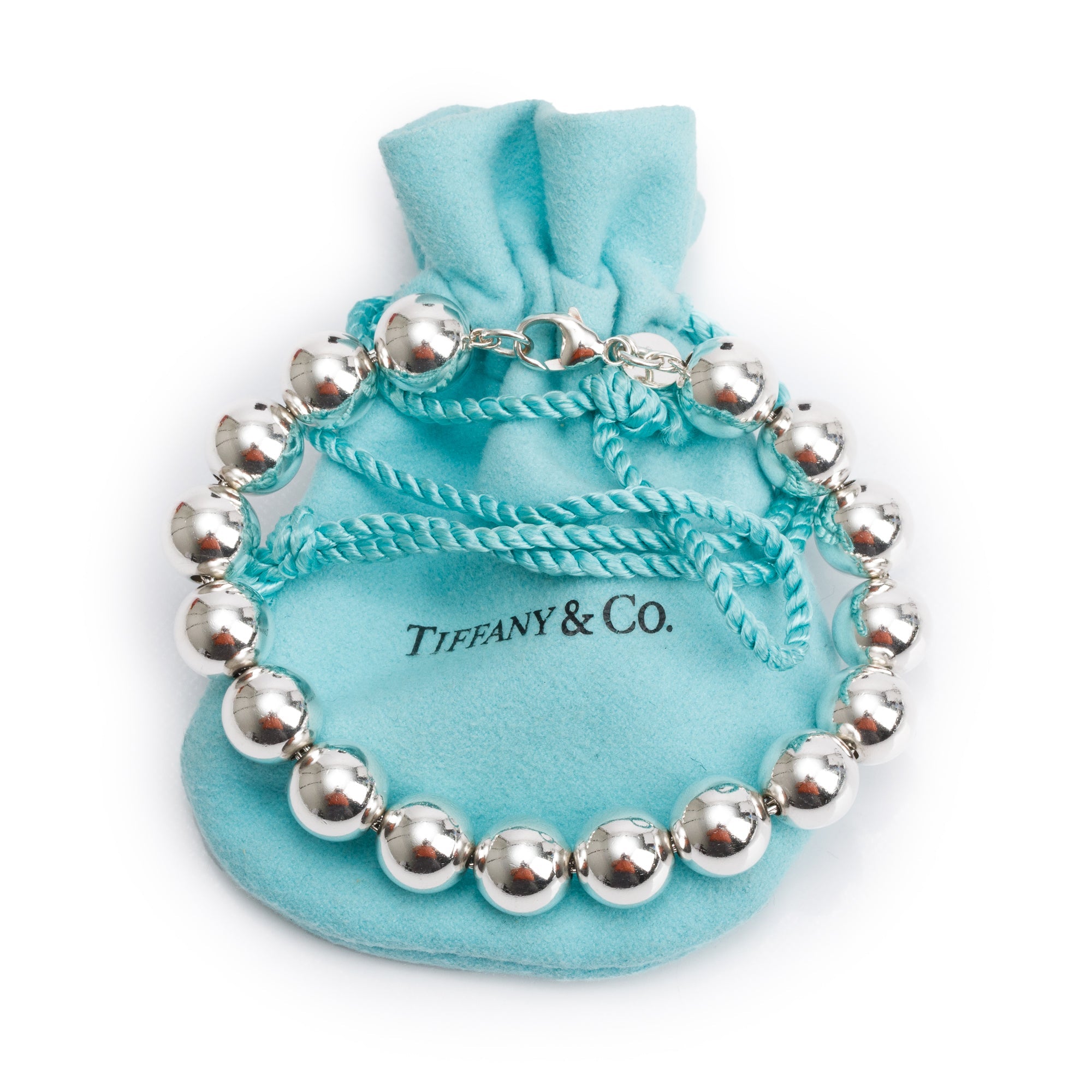 Tiffany & Co. Sterling Silver 10 MM HardWear Ball Bracelet