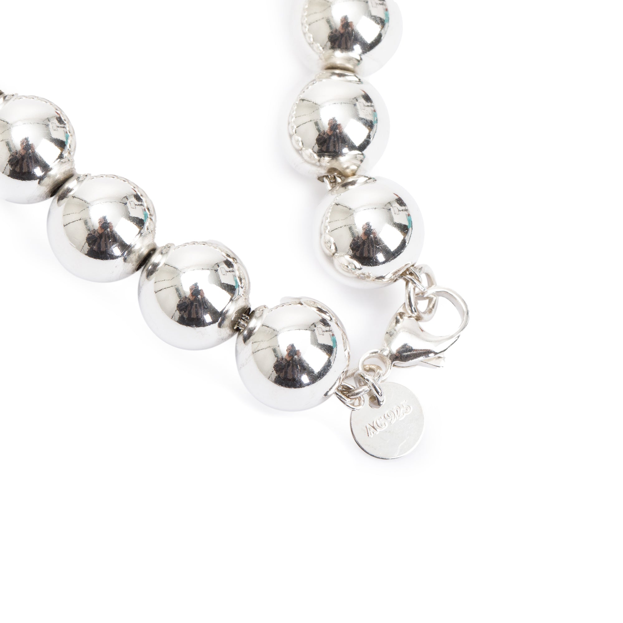 Tiffany & Co. Sterling Silver 10 MM HardWear Ball Bracelet