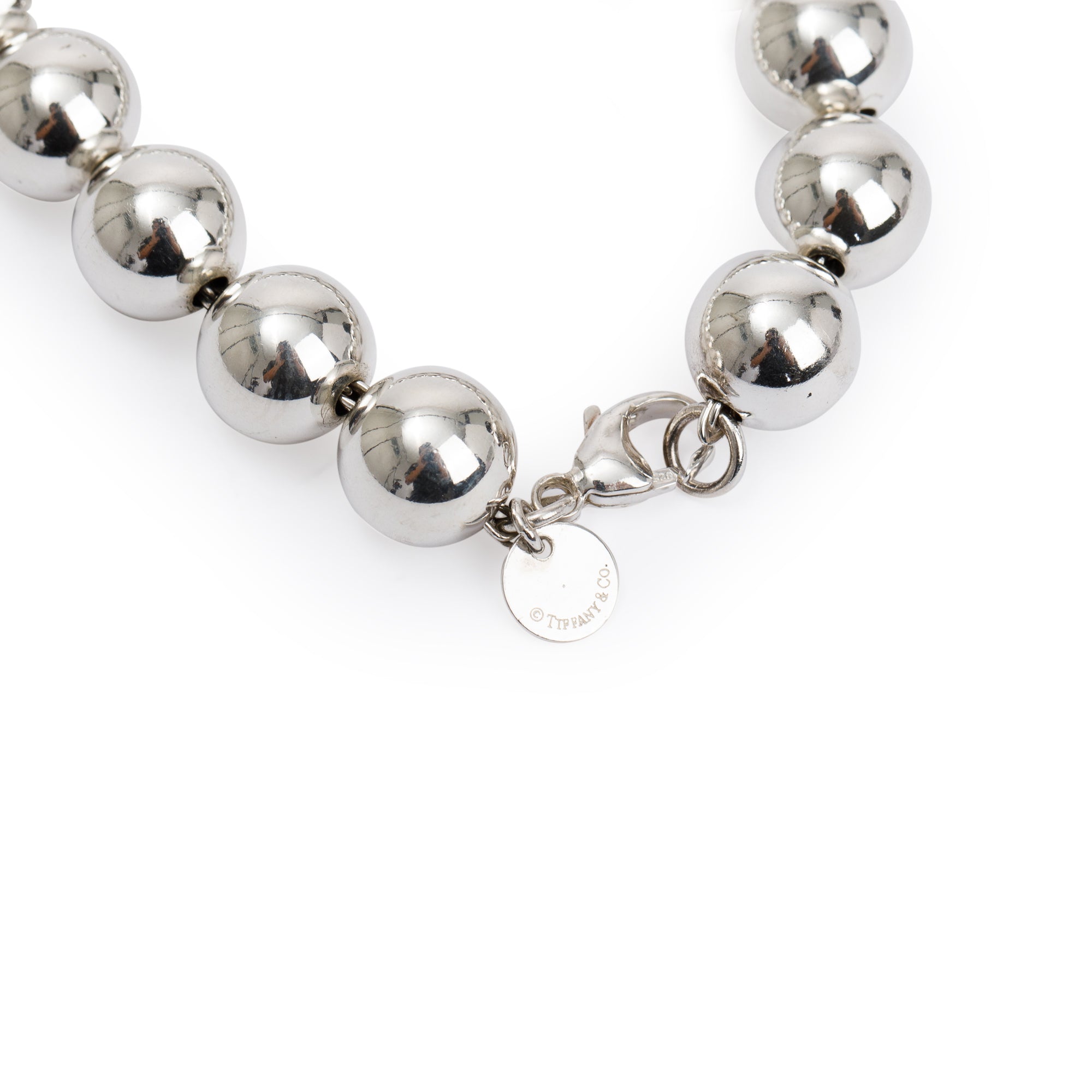 Tiffany & Co. Sterling Silver 10 MM HardWear Ball Bracelet