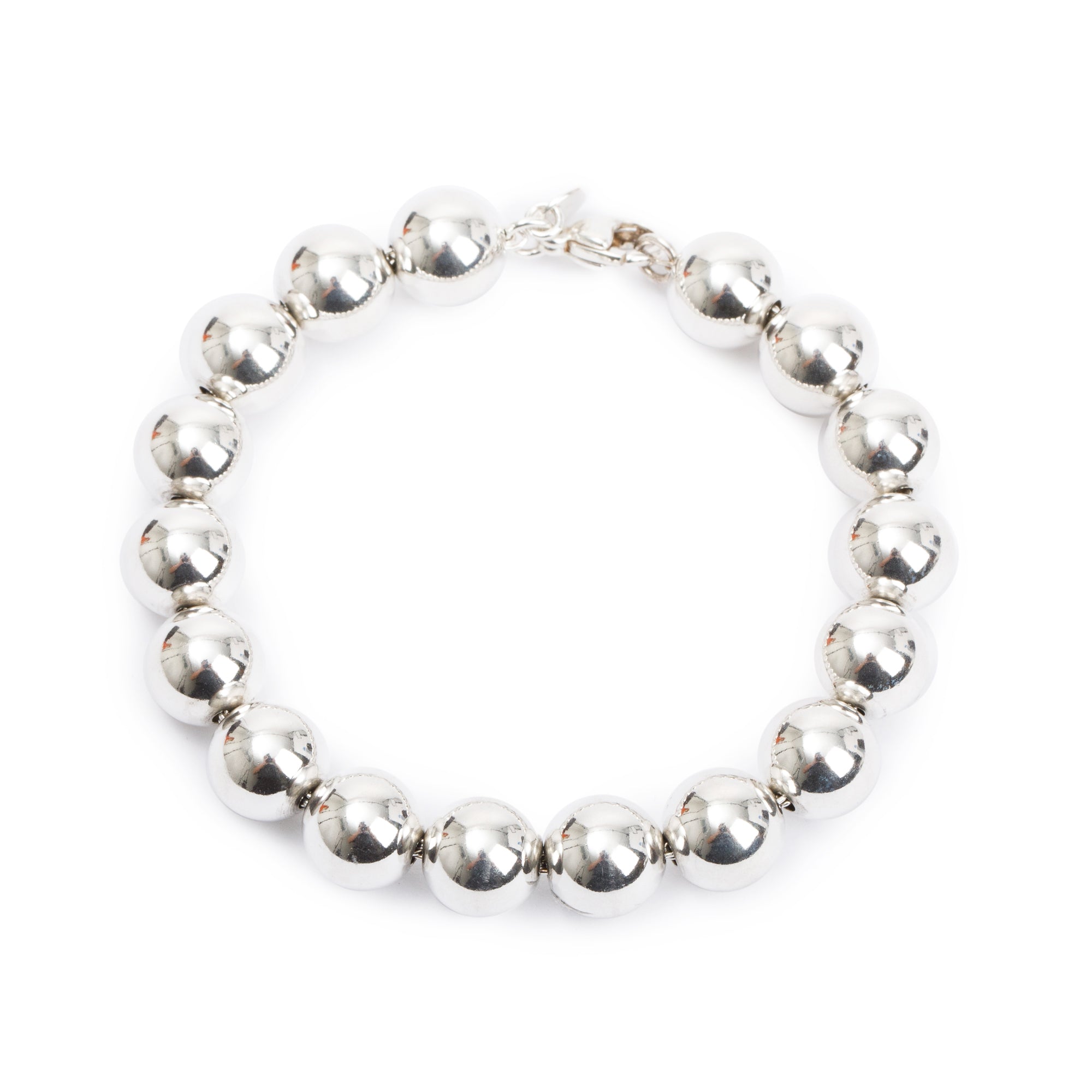 Tiffany & Co. Sterling Silver 10 MM HardWear Ball Bracelet