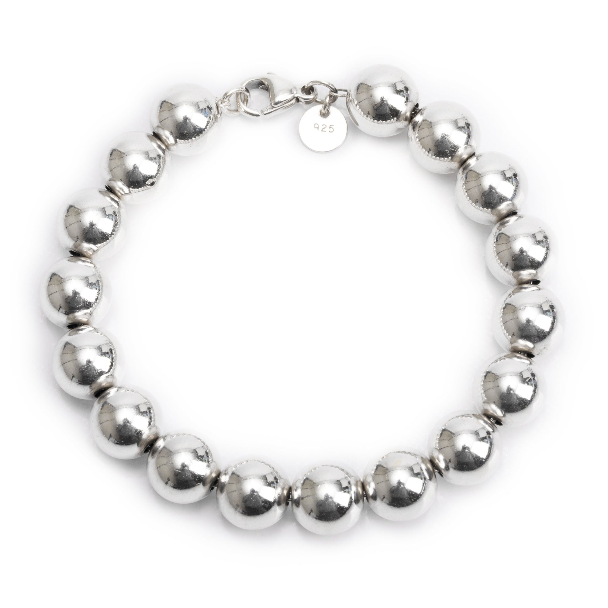 Tiffany & Co. Sterling Silver 10 MM HardWear Ball Bracelet