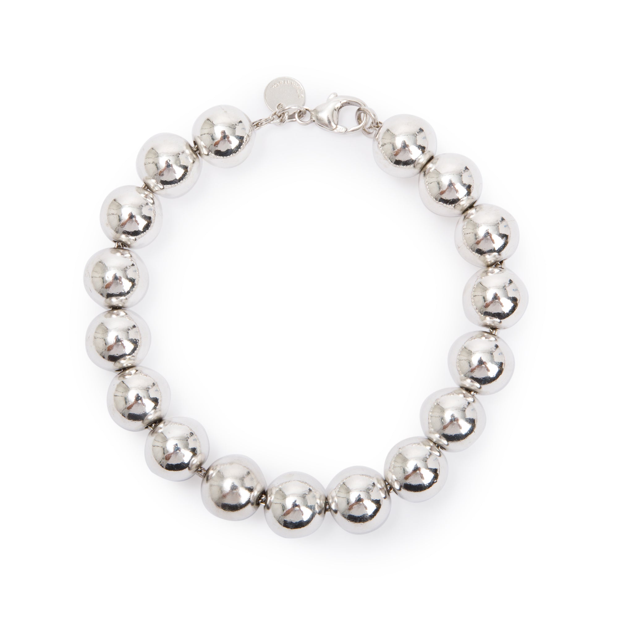 Tiffany & Co. Sterling Silver 10 MM HardWear Ball Bracelet