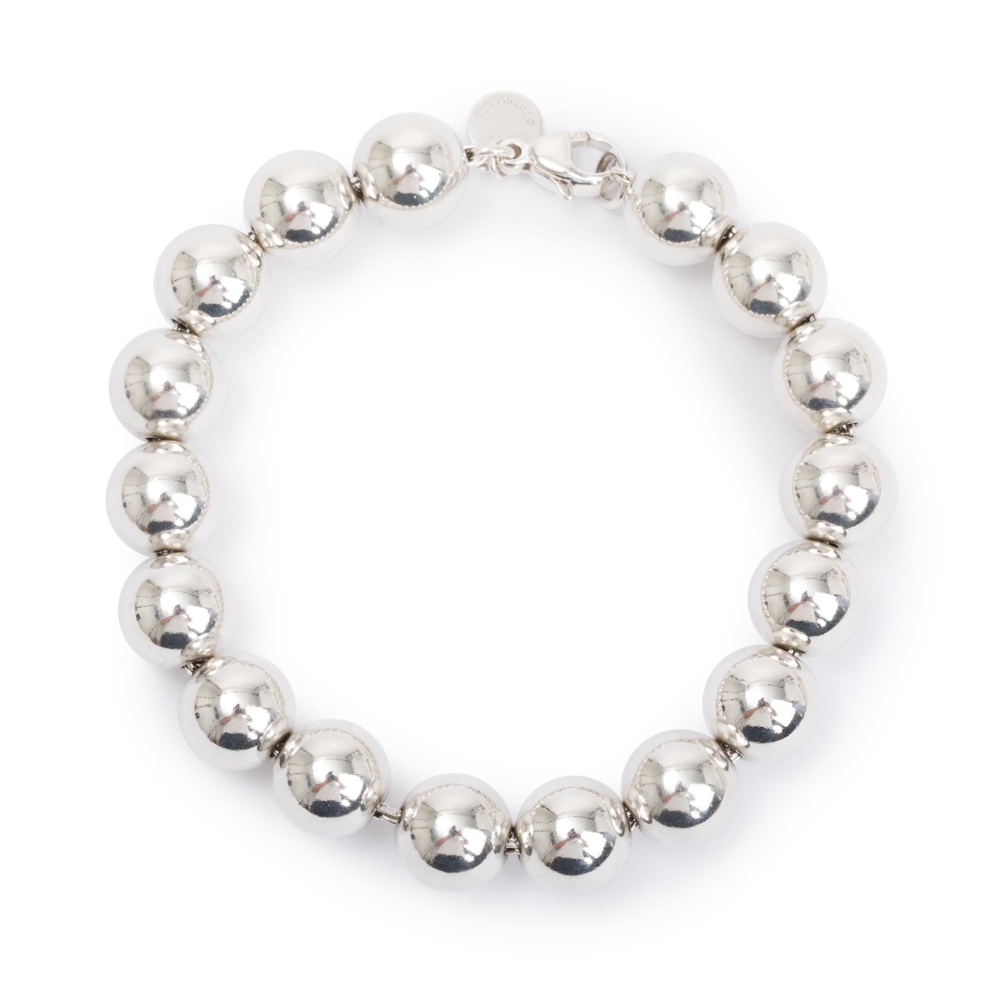 Tiffany & Co. Sterling Silver 10 MM HardWear Ball Bracelet