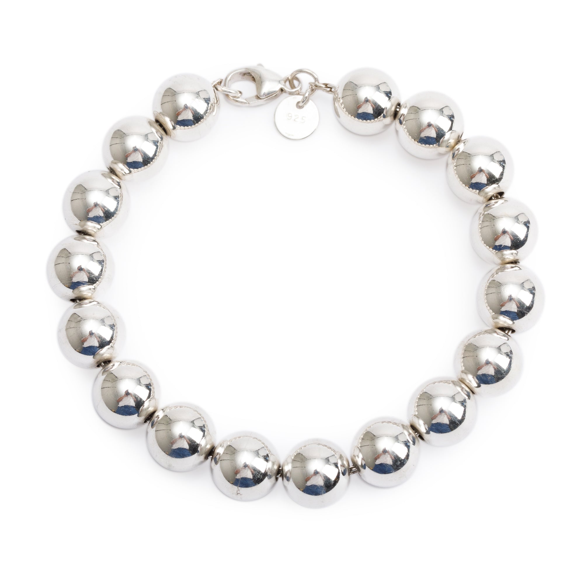 Tiffany & Co. Sterling Silver 10 MM HardWear Ball Bracelet