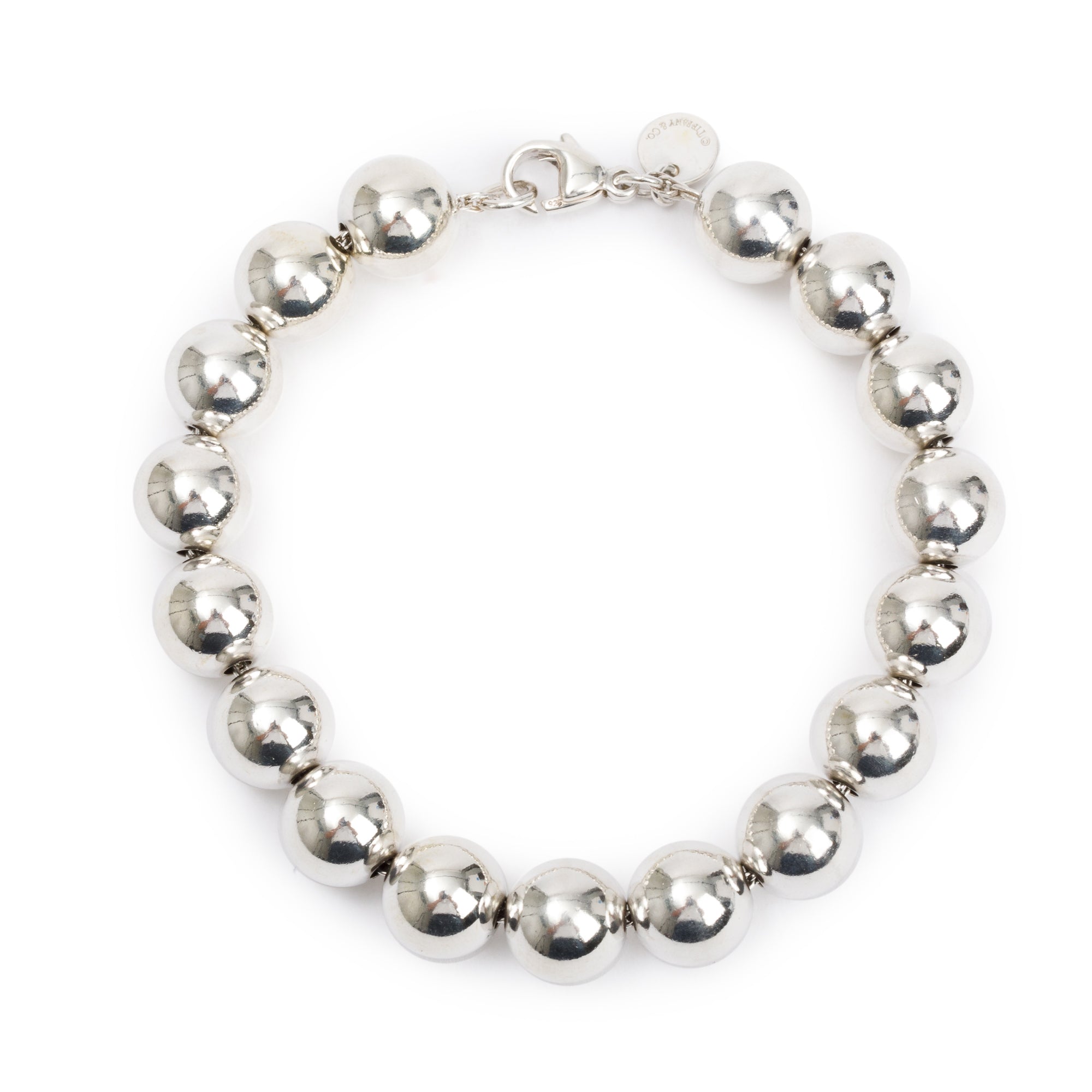 Tiffany & Co. Sterling Silver 10 MM HardWear Ball Bracelet