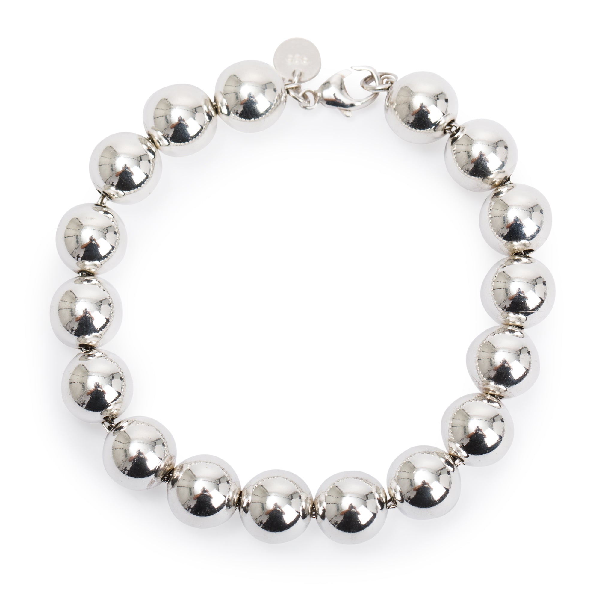 Tiffany & Co. Sterling Silver 10 MM HardWear Ball Bracelet
