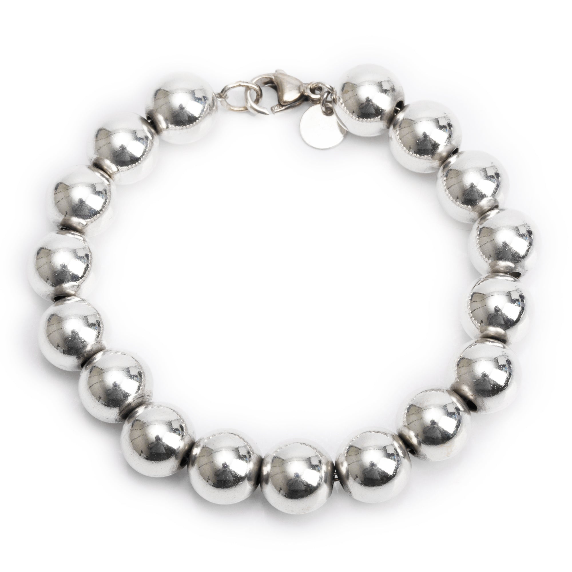 Tiffany & Co. Sterling Silver 10 MM HardWear Ball Bracelet
