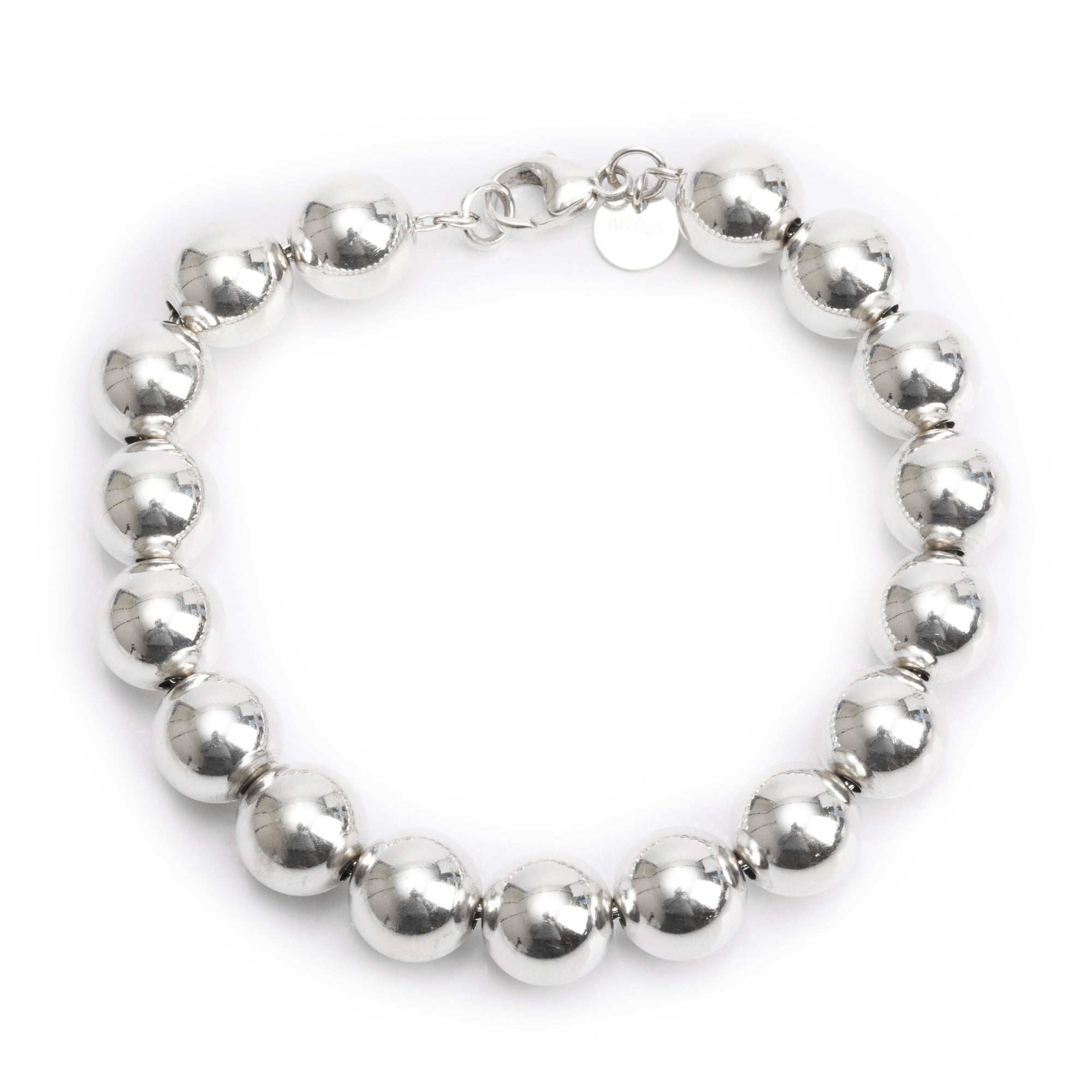Tiffany & Co. Sterling Silver 10 MM HardWear Ball Bracelet